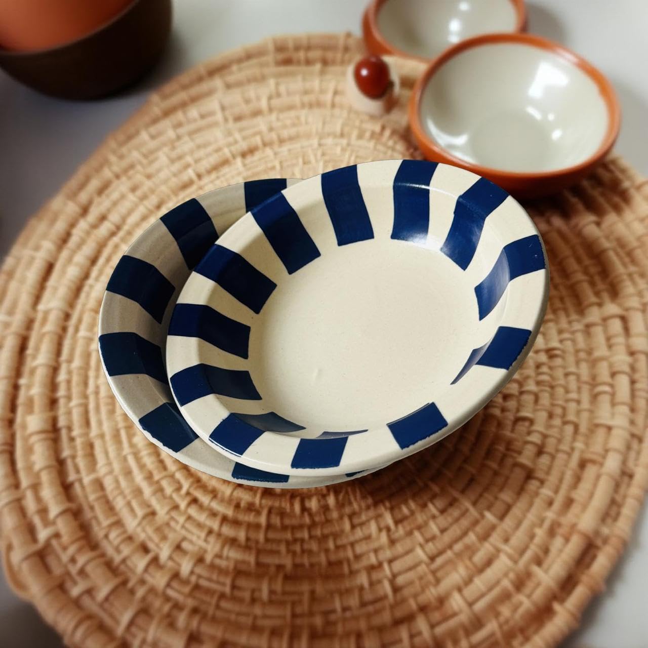 Blue Heart Ceramic Soup Plates - 2 Pack -20