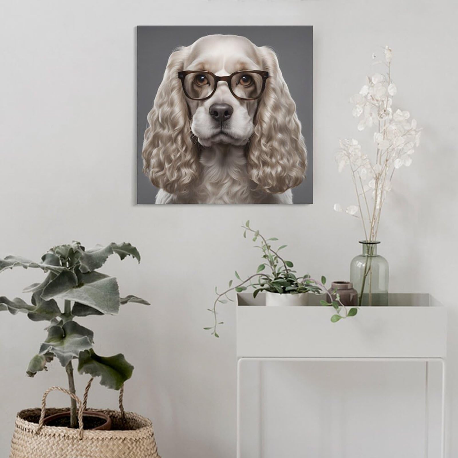パネルアート　アート　絵画　絵　ポスター　壁掛け　額縁　ギャング　スパニエル　犬 パネルアート アート 絵画 絵 ポスター 壁掛け 額縁 ギャング