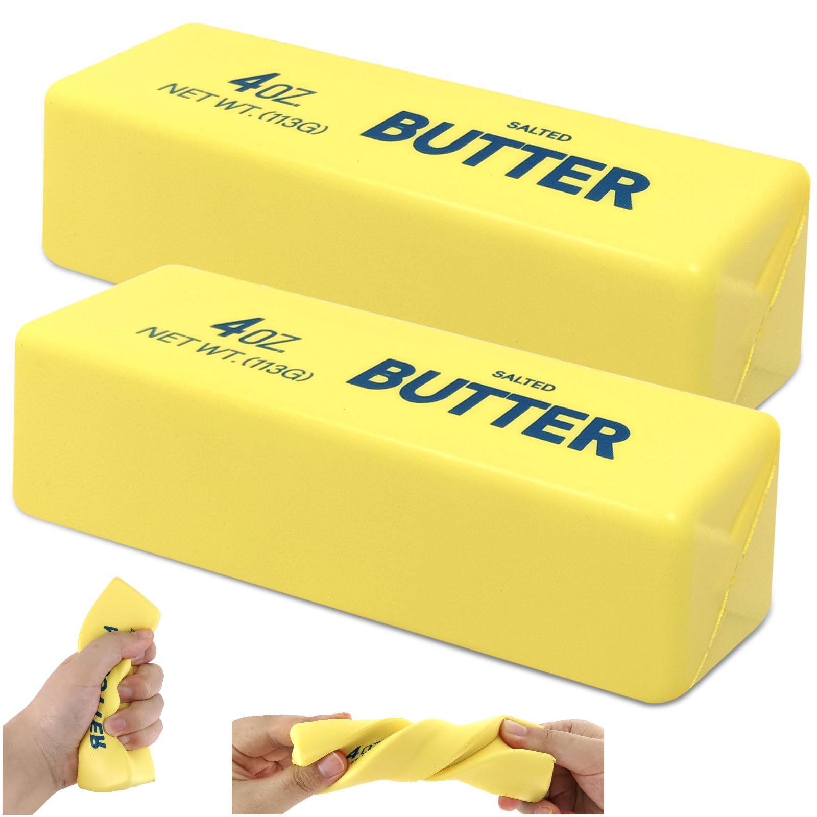 Butter Squishy, Giocattolo da Spremere di Burro Bastoncino di Burro Giocattoli Giocattolo da Schiacciare Antistress Squishies Squeeze Giocattoli per Bambini, Adulti, Ufficio e Casa (B)
