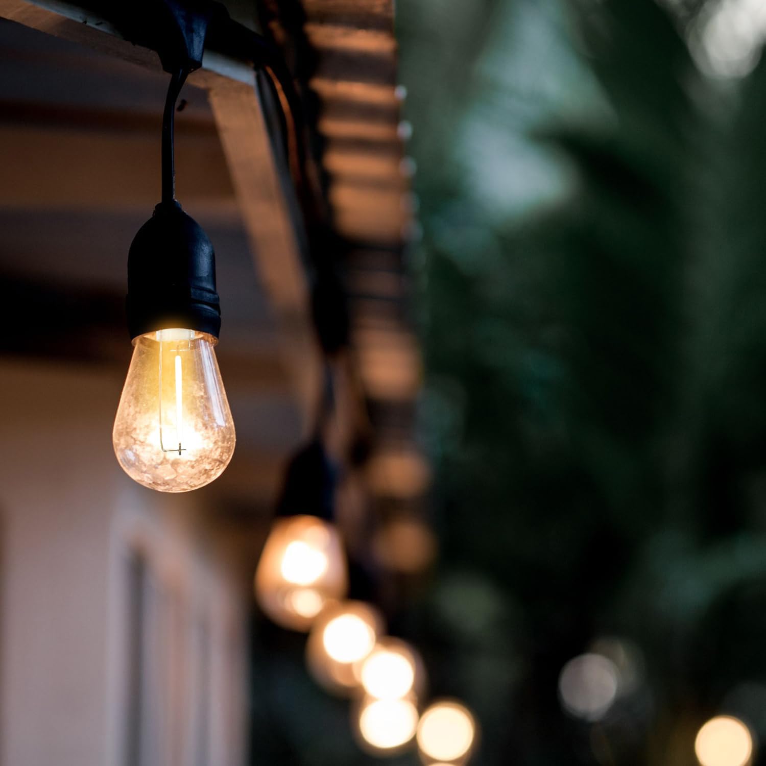 SUNTHIN 25 Pack Dimmable 1W S14 Replacement LED Bulbs 2700K Warm White Waterproof Outdoor String Lights Vintage Filament — view 7