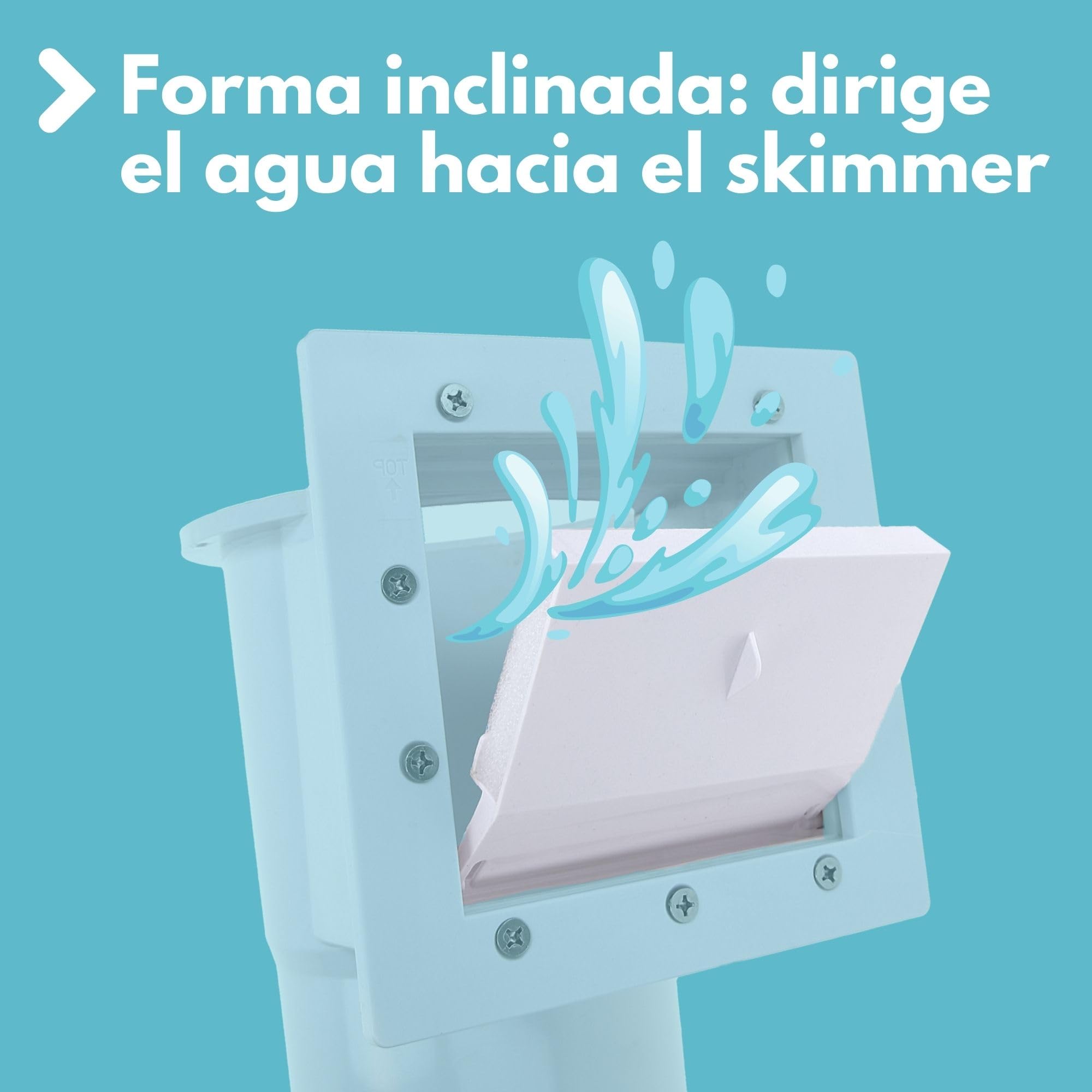 Qaziuy Tapa De Repuesto Para Skimmer De Piscina Estándar: 145x120 Mm, PVC Blanco - Mantiene El Agua Limpia De Hojas E Insectos