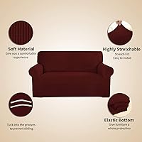 Vista 614 de Easy-Going - Funda elástica para sofá, 1 pieza, protector de muebles, suave, con parte inferior elástica, para niños, tela de jacquard de poliéster