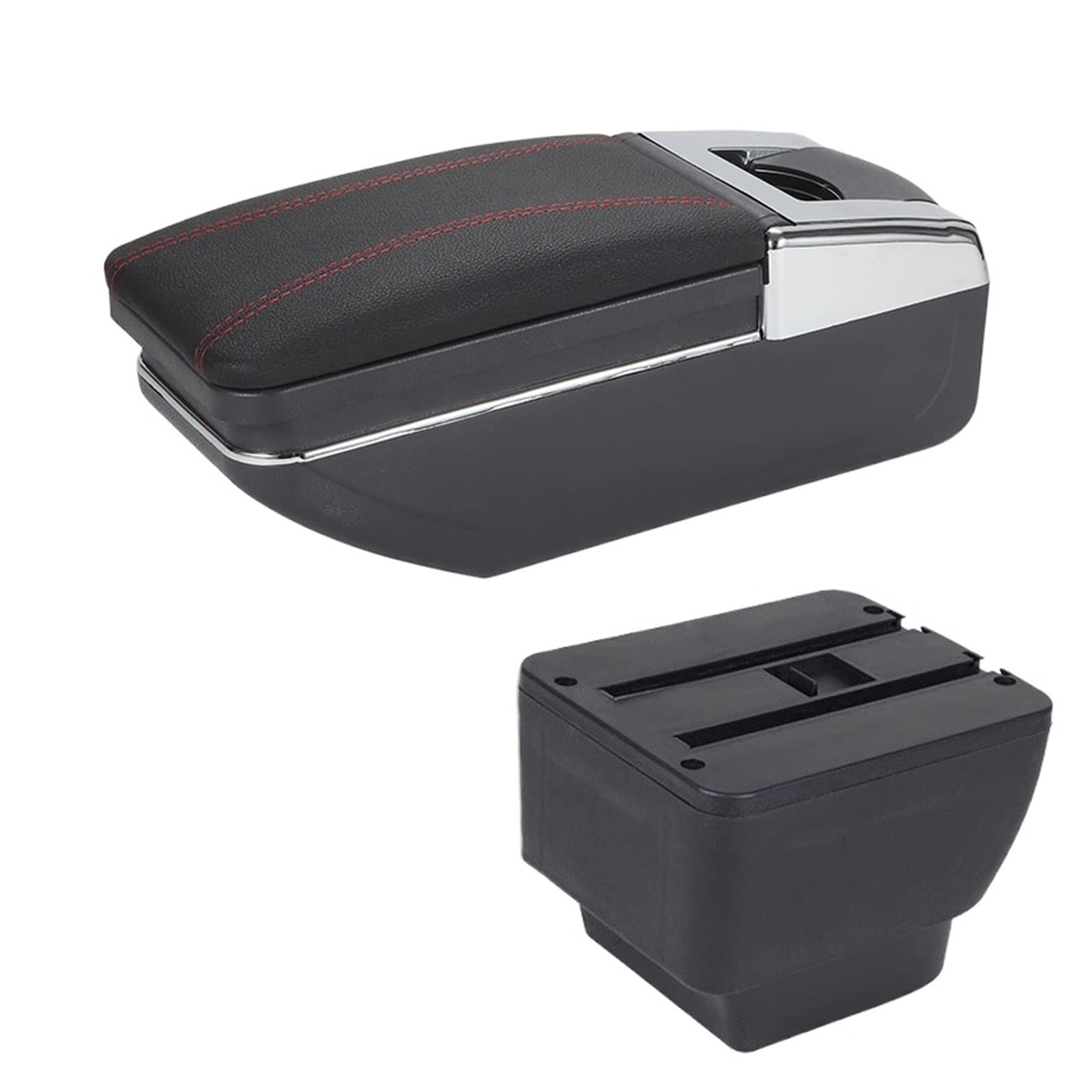 Baiqimv For Mazda 2 For Demio Car Armrest Box Retrofit Storage Box Car Accessories Interior Details Center Console Storage Box(C1 No USB)