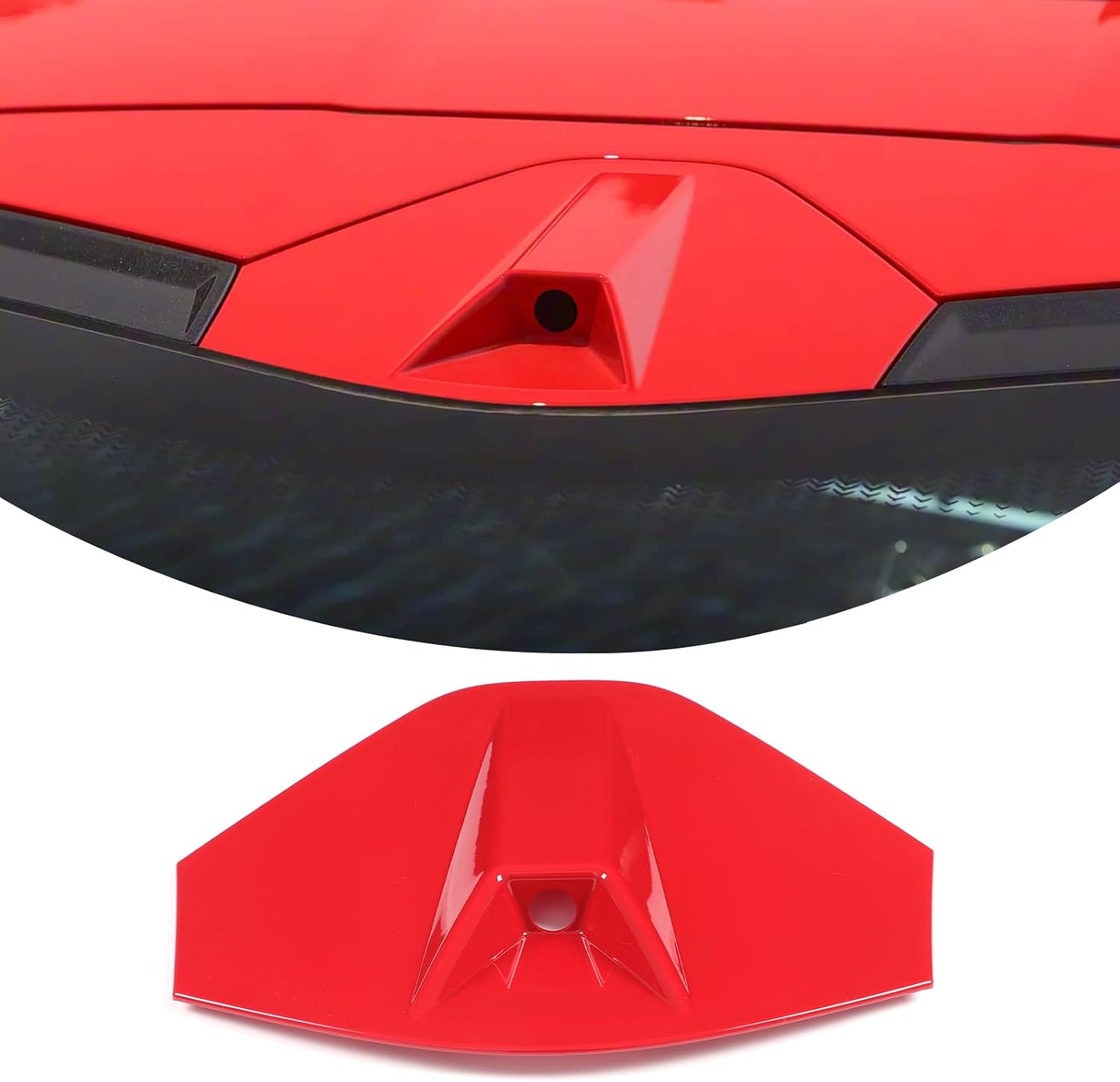 CHEAYAR Rear Decklid Camera Vent Cover Compatible with Chevrolet Corvette C8 2020-2023, Car Roof Camera Overlay Trim, C8 Camera Decklid Accessories (Carbon Fiber Pattern)