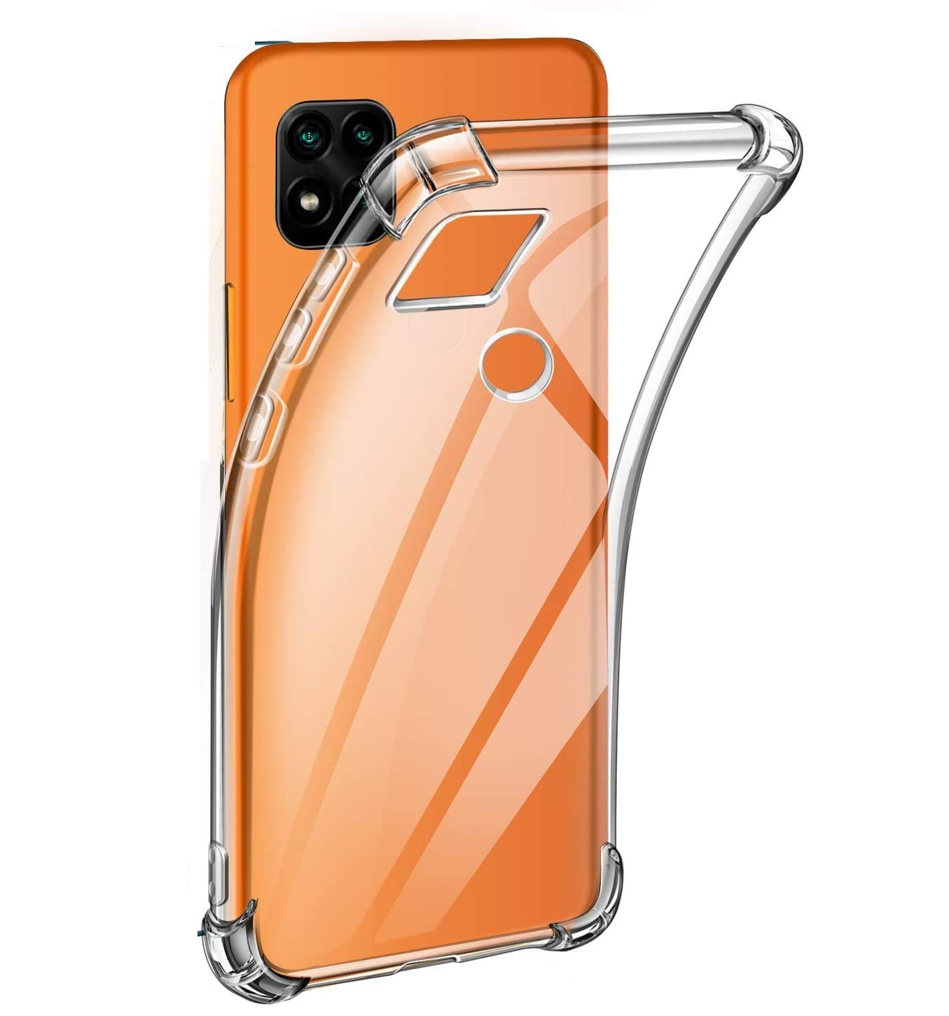 ALSAFWAH TPU & Silicone Bumper Shell Cover for Xiaomi Redmi 9C -6.53in/2020 (Clear)