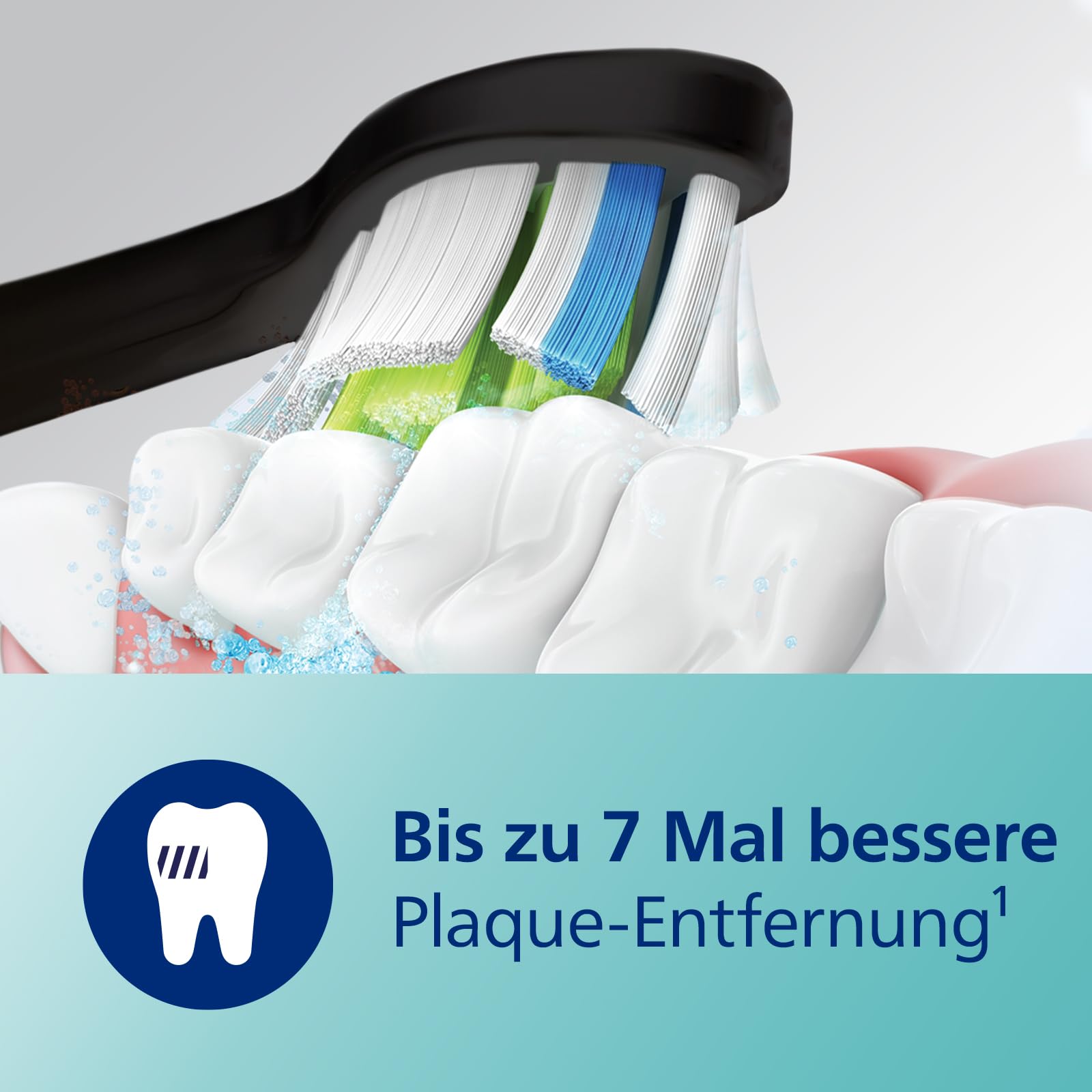 Philips Sonicare ProtectiveClean 4500 elektrische Zahnbürste, Schallzahnbürste mit 2 Putzmodi, Clean und White, Drucksensor, Timer und Reiseetui, Schwarz, Modell HX6830/53
