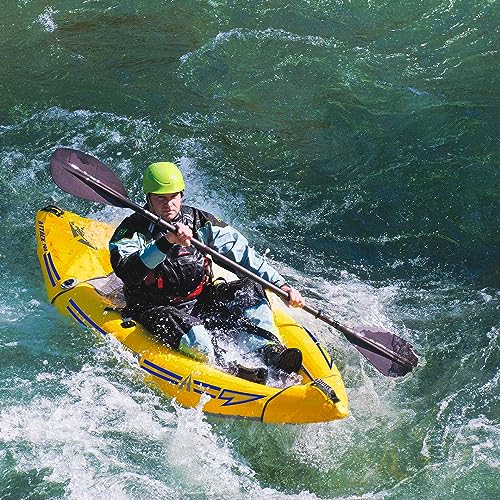 Advanced Elements Attack™ PRO Whitewater Inflatable Kayak - AE1051-Y Inflatable Whitewater Kayak with Pump - 9' 9