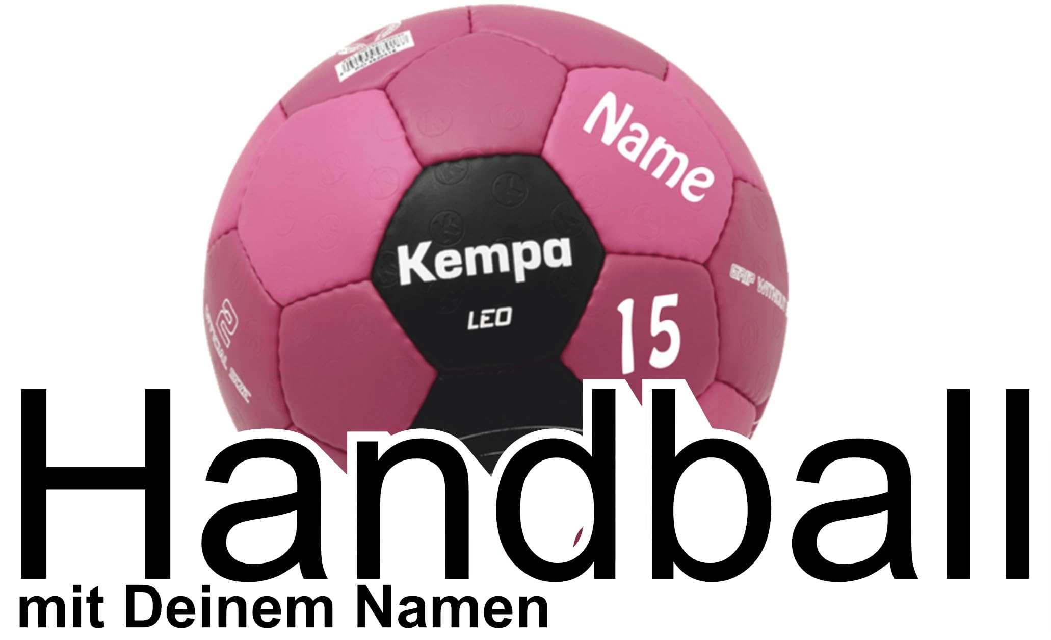 Kempa Sportartikelland Kombi Angebot Handball Größe 2 rot/pink + Aufdruck Name
