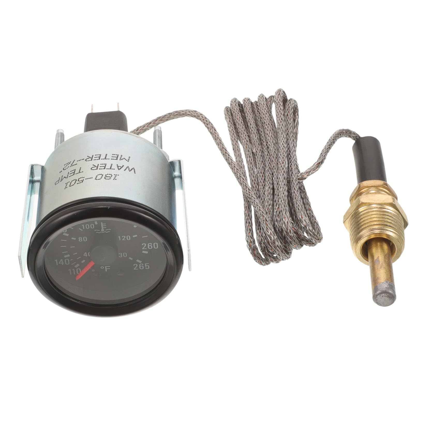 POPETPOP Misuratore di Temperatura Acqua per Auto da 52mm con Sensore, Indicatore Preciso in Metallo Argento, per Fai-da-te e Prevenzione Surriscaldamento