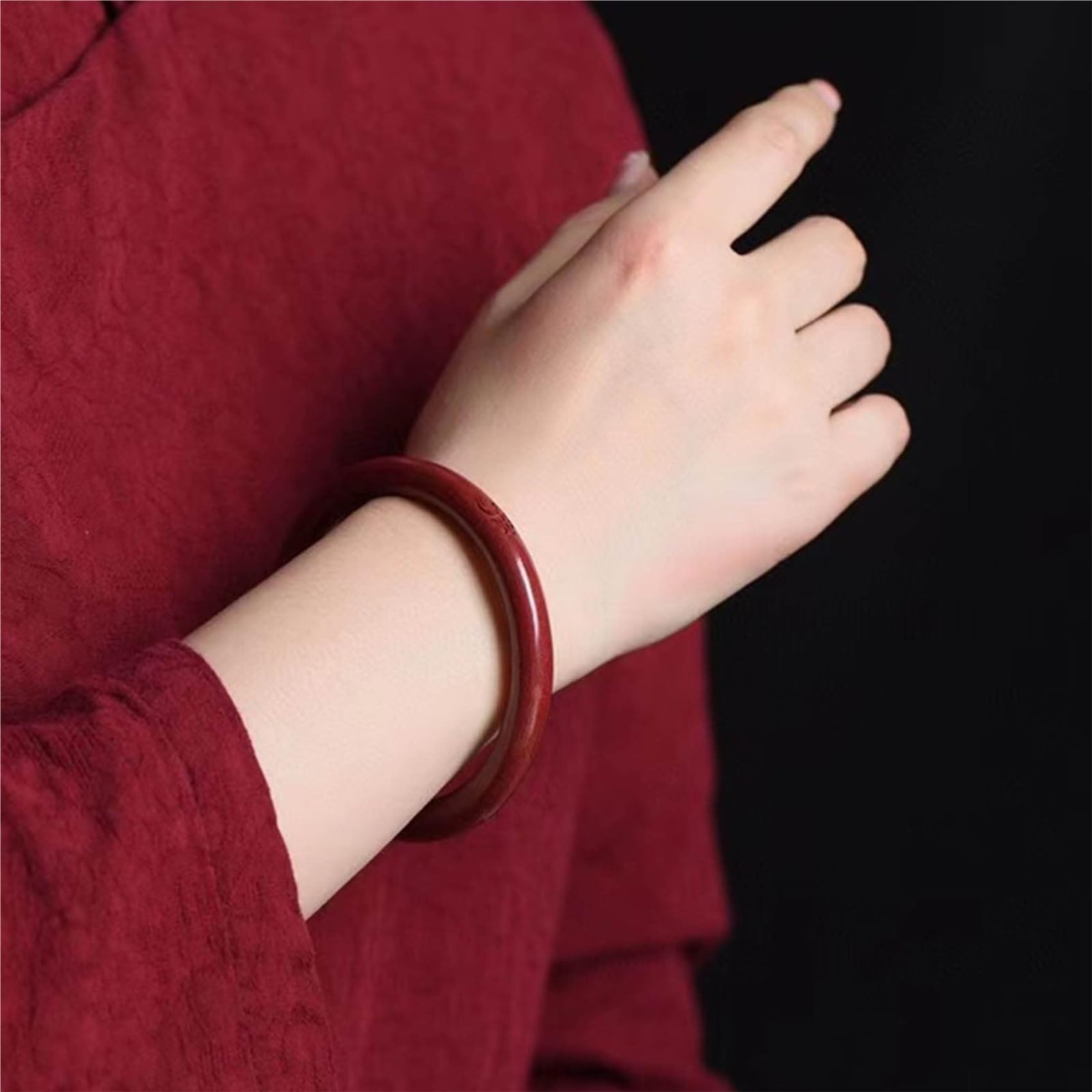 Braccialetto Feng Shui con cristalli cinabro da donna, braccialetto portafortuna con nuvole di buon auspicio, gioielli vintage con pietre naturali per la prosperità