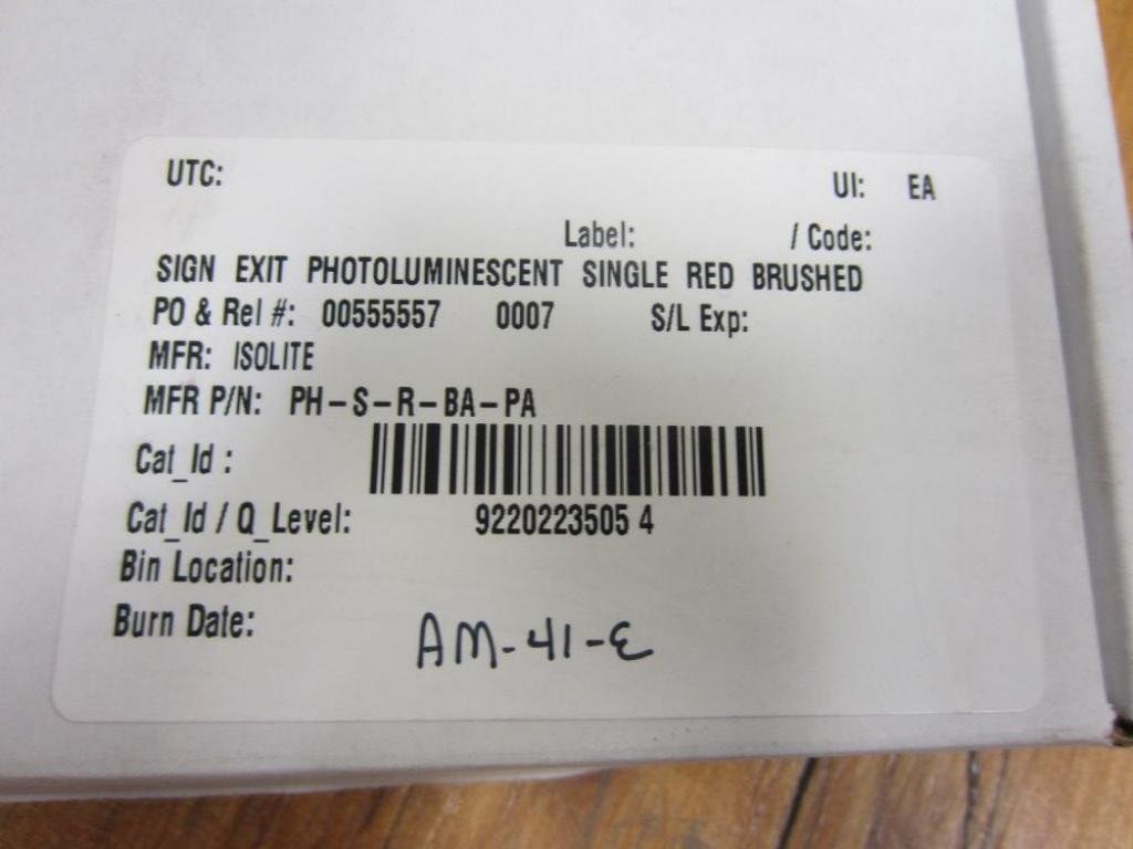 Isolite PH-S-R-BA-PA Exit Sign PHSRBAPA