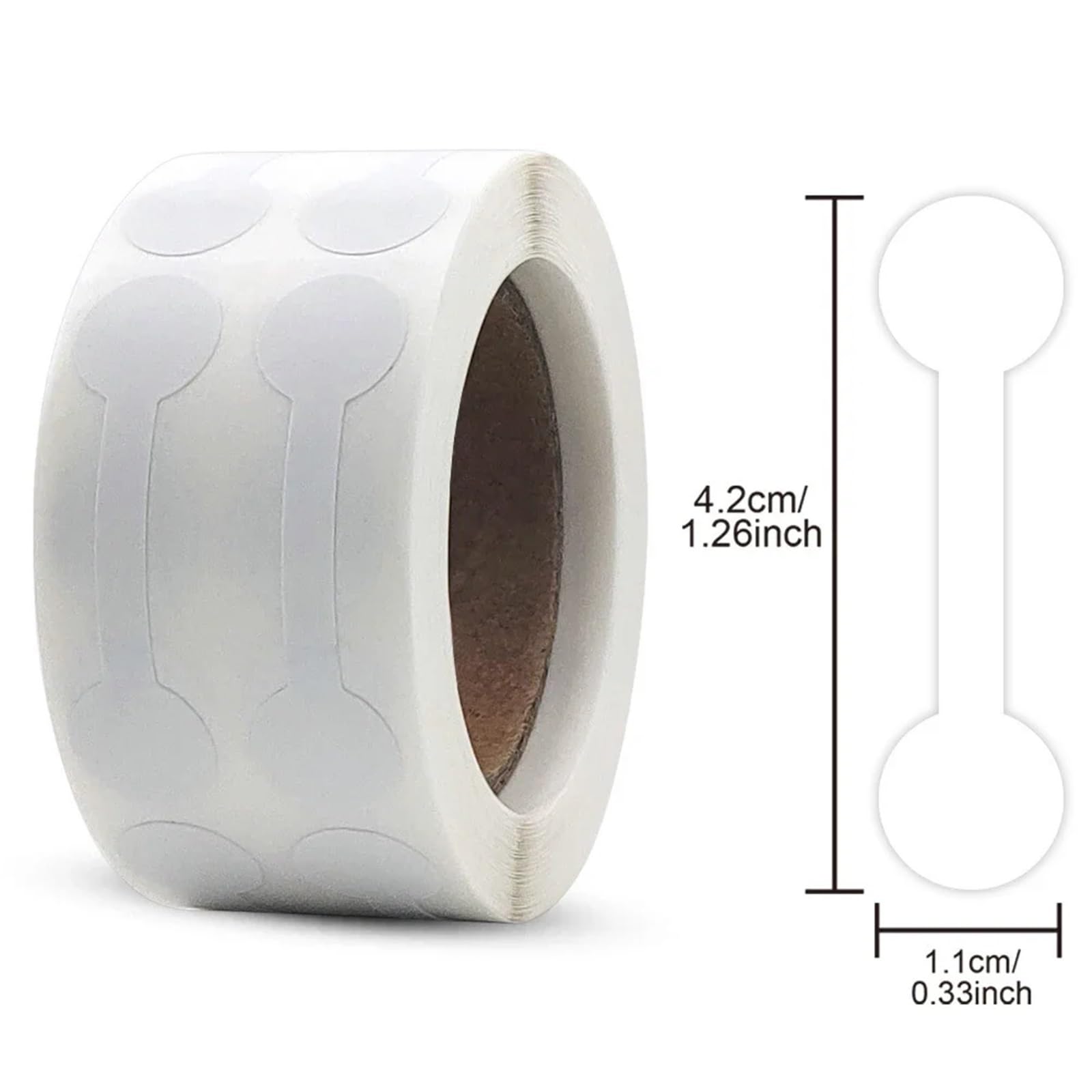Etiquetas de precio de joyería en blanco autoadhesivas de 10 rollos 8