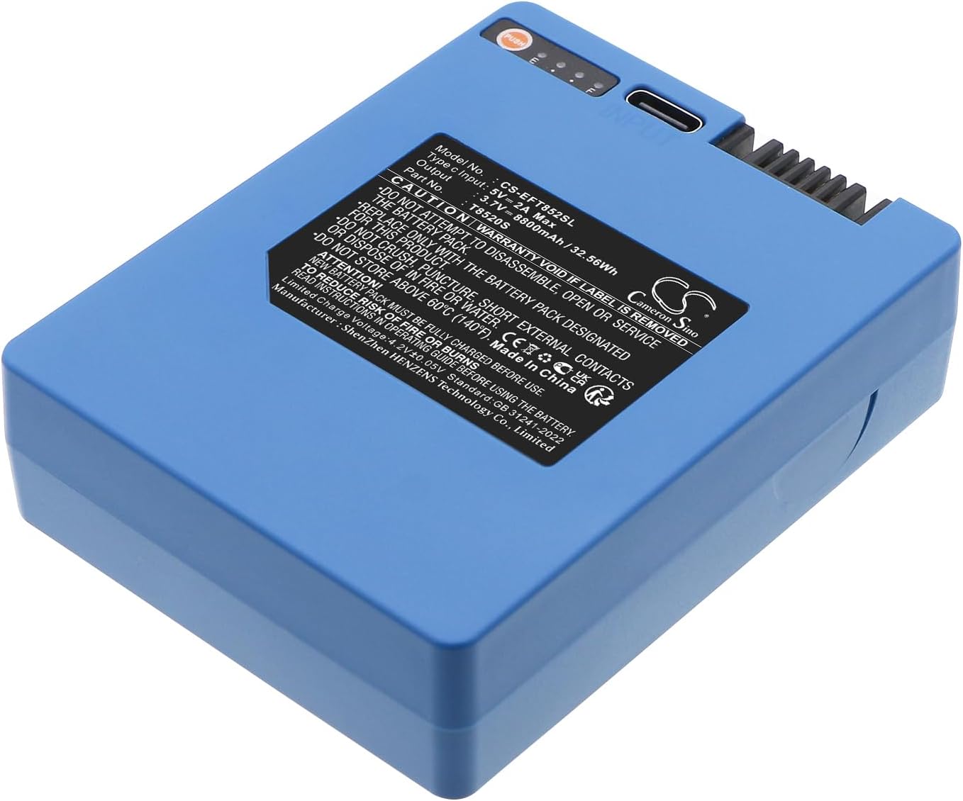 Battery for Eufy E330, eufyCam 3, S230 3-in-1 Video Smart Lock a, S330, S330 eufyCam, Smart Delivery Box, Smart Lock Touch, T8520, T8520S PN:Eufy T8520S 8800mAh / 32.56Wh