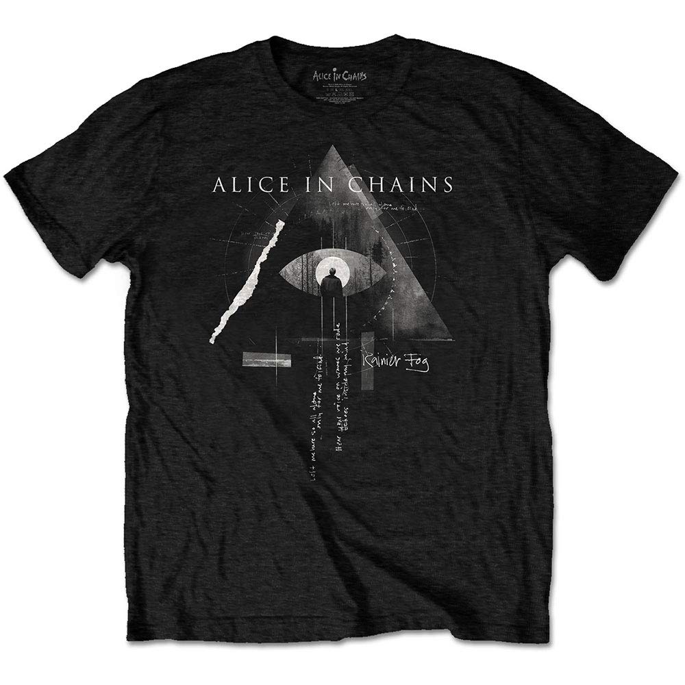 Rock Off Officially Licensed Products Men's Black Alice In Chains Rainier Fog Mountain Official Tee T-Shirt Unisex (X-Large)