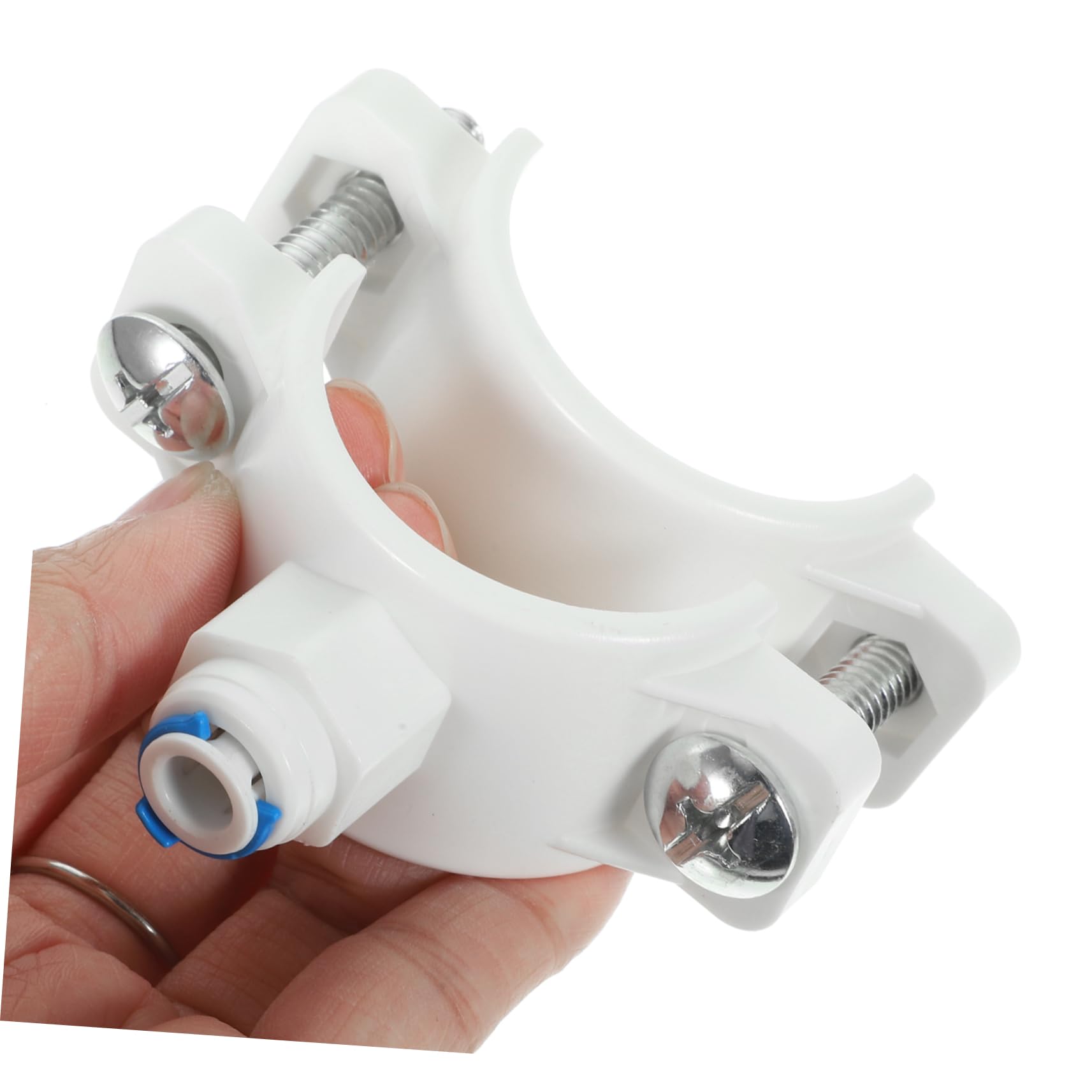 Tofficu Plastic Water Filters Clamp for Reverse Osmosis System Drain Saddle Valve Easy Installation Compatible with Standard Plumbing — view 3