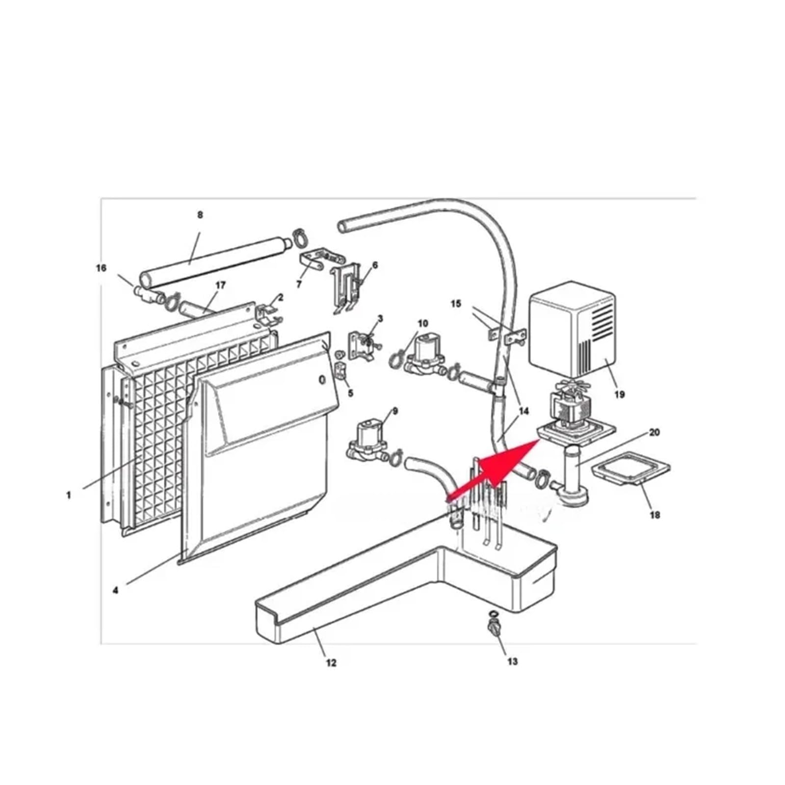 Bomba For Fabricar Hielo, Compatible Con Scotsman, Ice-O-Matic MH30F1 30W MV600/MV450 | Bomba de agua for máquina de hielo Modelo MH30F1, potencia de 30 W, paquete independiente de una sola pieza
