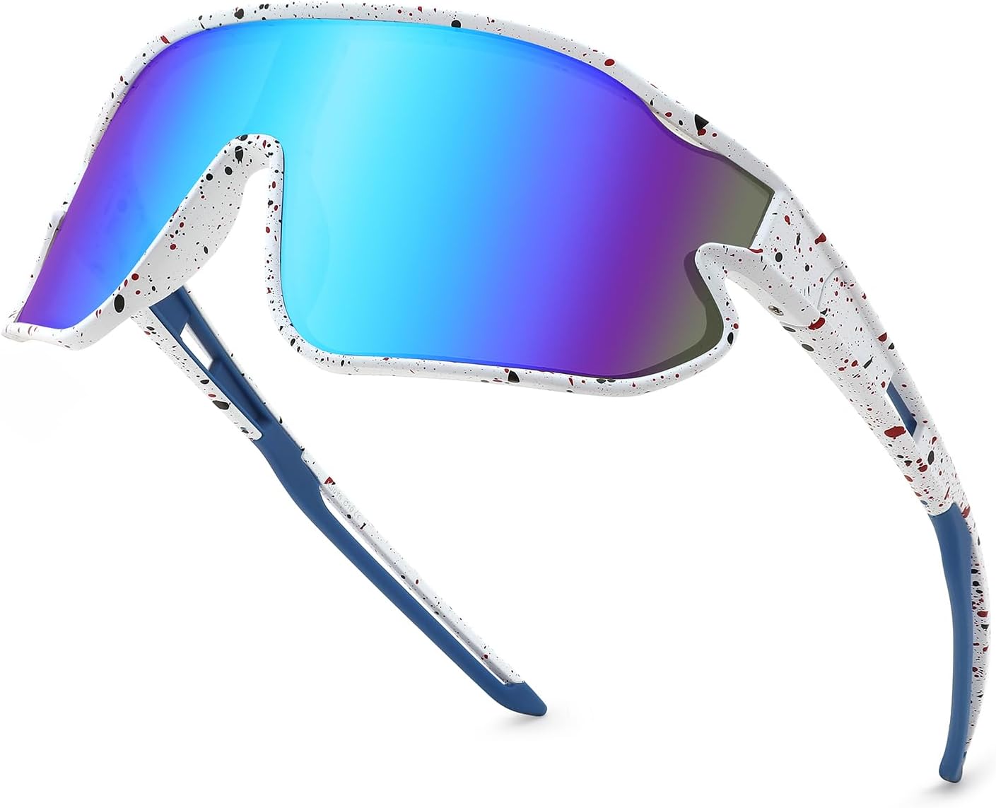 WANWAN Youth Sunglasses, Kids Baseball Sun Glasses for Boys Girls Age 8-12, UV400 Sports Cycling Softball