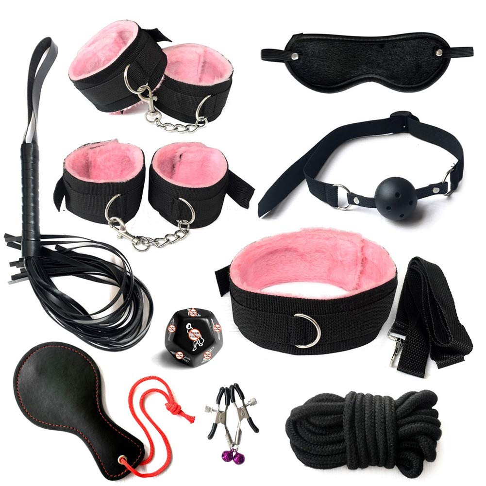 LEDDP Bondage Set Handcuffs Sex Bdsms Restraints Sex Toy for Women Bondage Kit Sex Handcuffs Make Sex Fun Sexual Toys SM Adult Toys Hand Cuffs for Sex pink