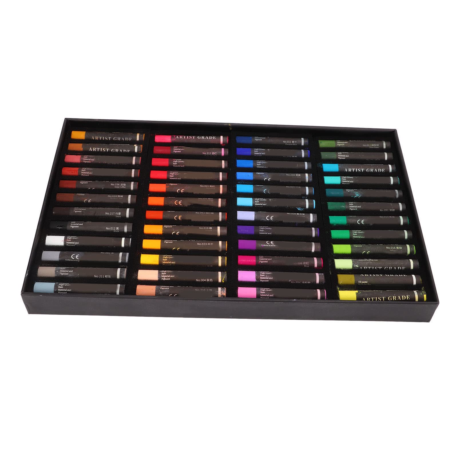 Pastels à L'huile de 48 Couleurs pour Enfants, Couleurs Vives et écologiques, Forte Couverture pour les Projets Artistiques