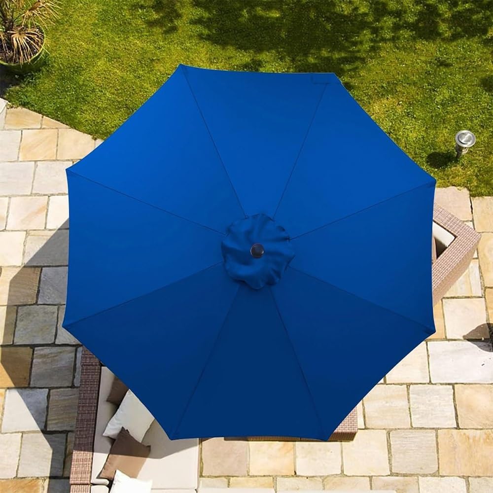 Patio Umbrella Replacement Canopy - Waterproof UV30+ Cover for 6.5ft, 8ft, 9ft, 10ft Outdoor Table Umbrellas, Compatible with 6 & 8 Rib Frames, Durable Parasol Canopy.
