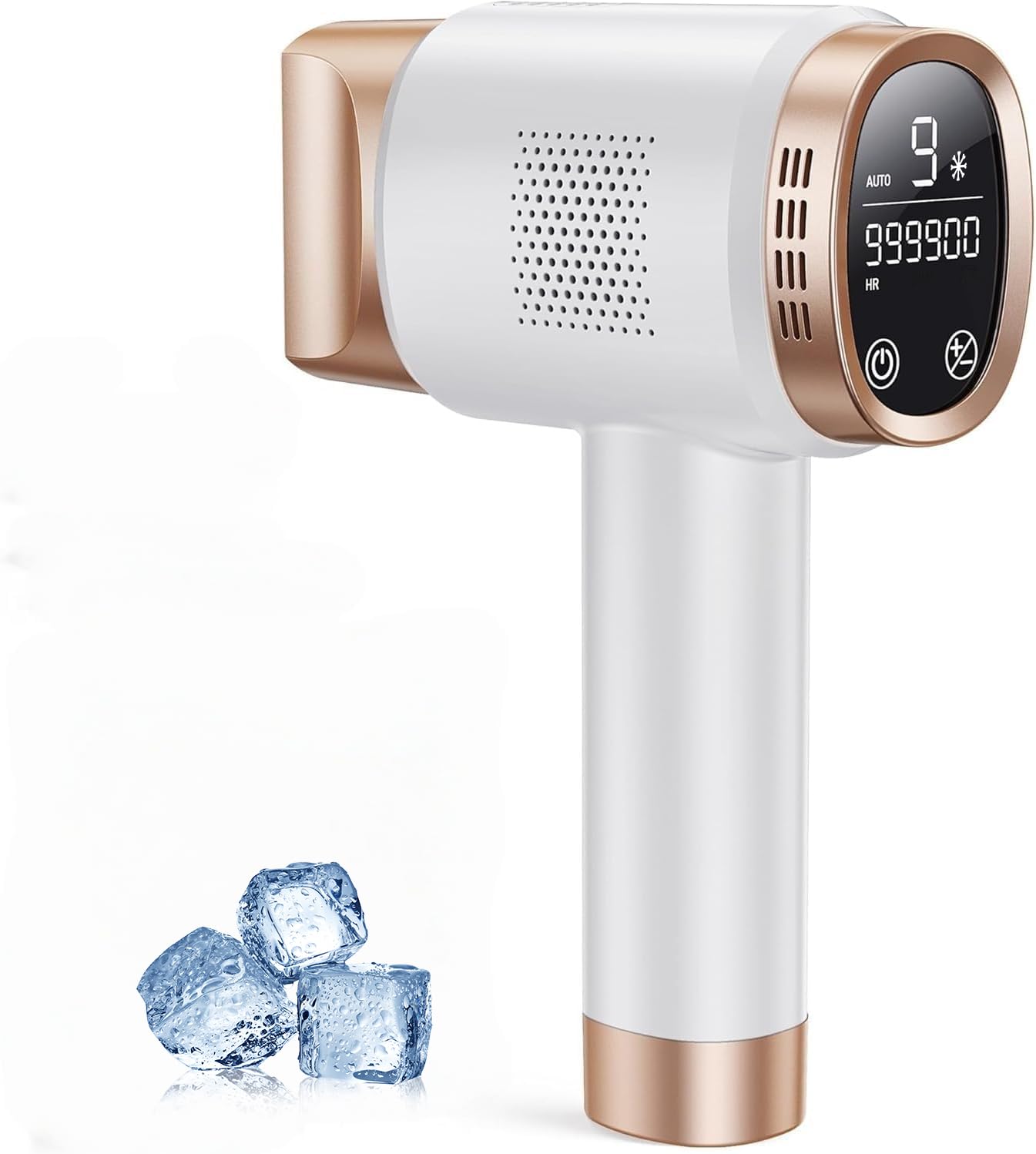 Epilatore Luce Pulsata con Raffreddamento a Ghiaccio, 9 Livelli di Energia, Epilatore a luce pulsata IPL con Touch Screen LCD,Luce Pulsata 999,900, Epilatore Laser per Donna,Uomo,Viso,Bikini,Corpo