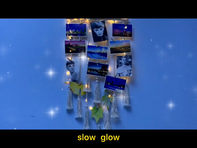 Haning Photo Display Boho Wall Decor with Fairy Light on Amazon Live