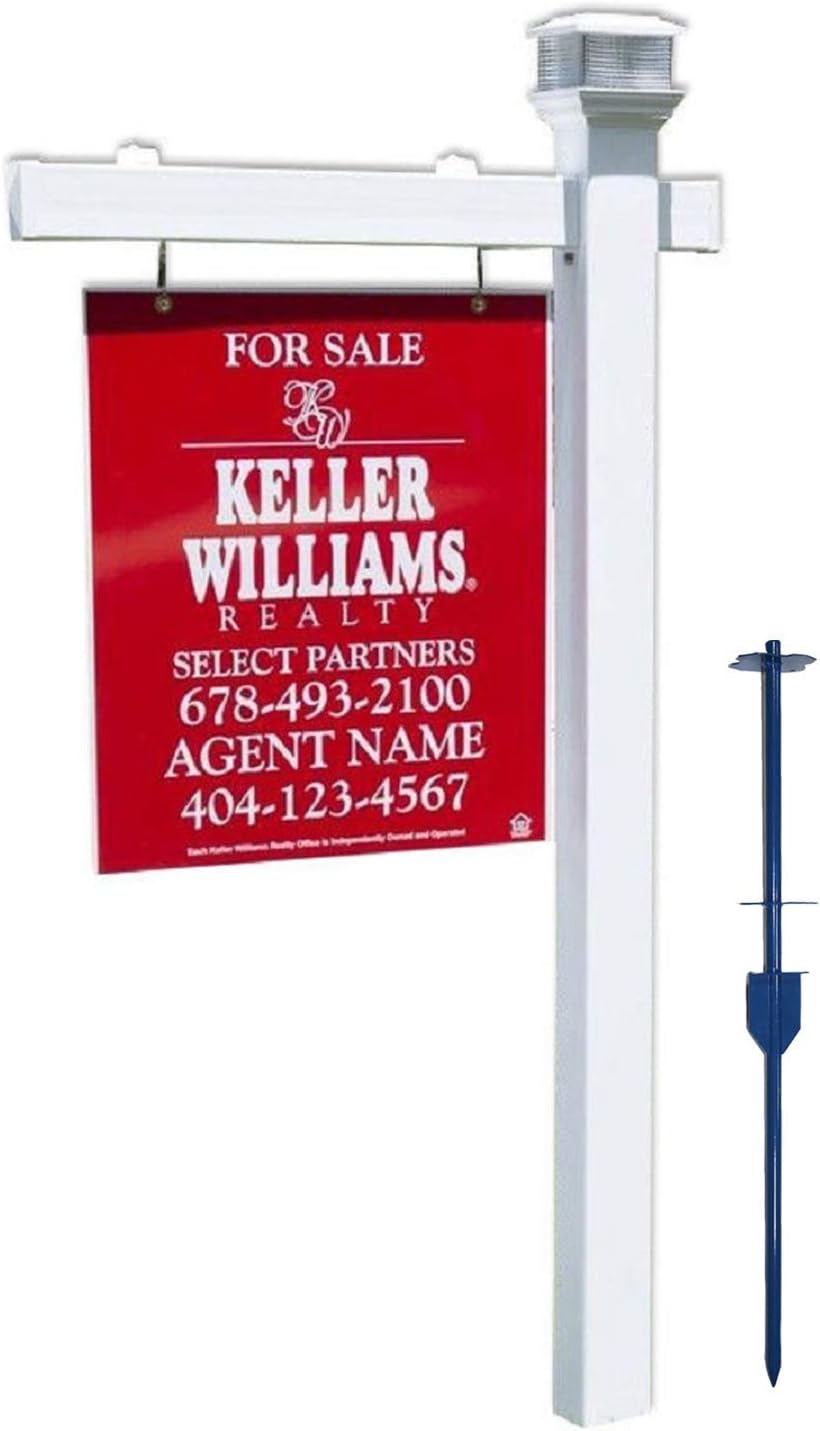 6 Foot Post w LED Solar Light Cap