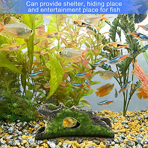 Tronco Artificiale per Acquario, 2Pz Troncos Decorazione dell'acquario per Nascondere Pesce e Gamberetti, Decorazioni dell'albero dell'acquario Usa la Forma della Grotta e Tronco Artificiale in Resina - Image 4