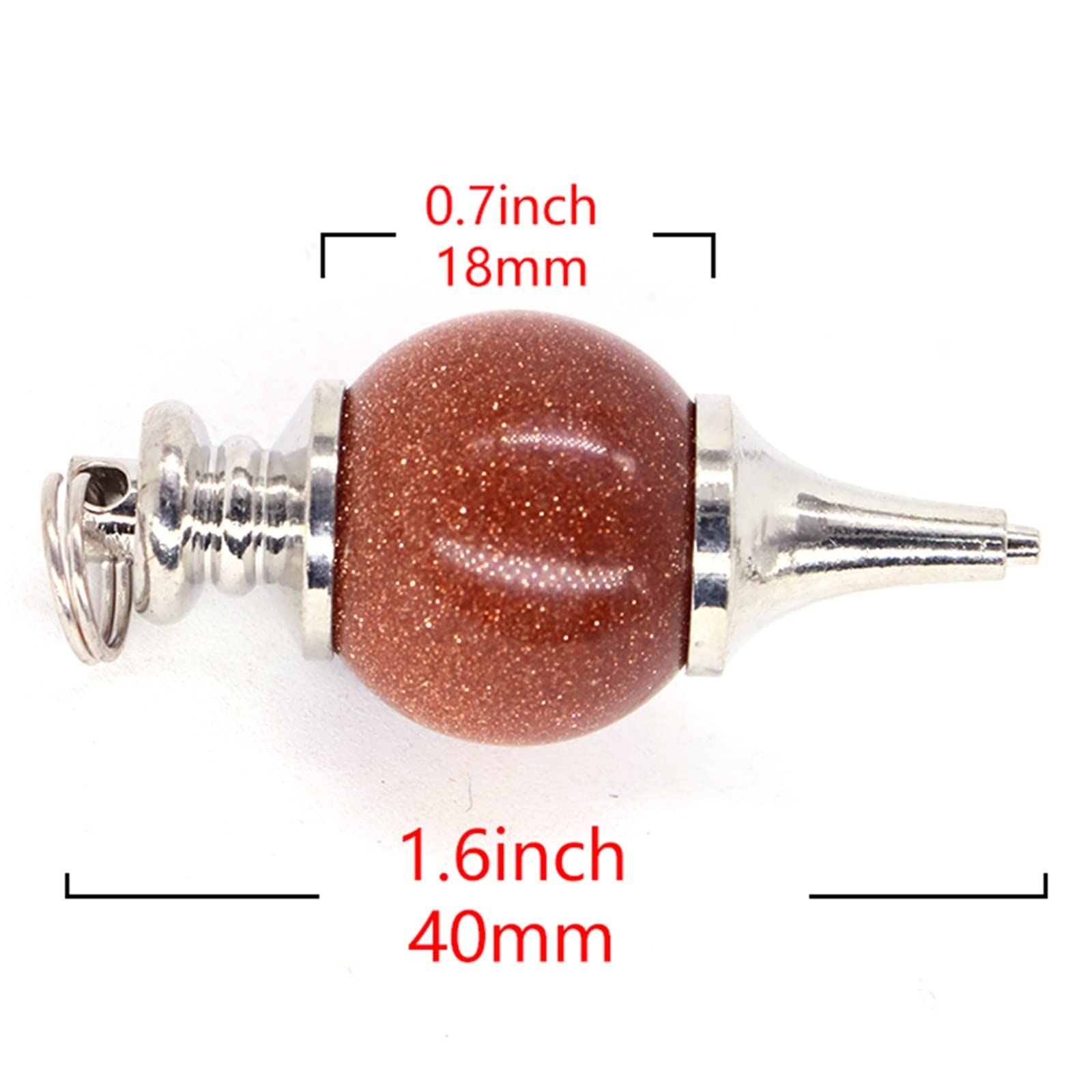 1-20 STÜCK Natürlicher Rosenquarz Labradorit Pendel for Wünschelrute Weissagung Runde Perlen Stein Kristall Kegel Anhänger Pendulos Schmuck Geschenk Voller Textur