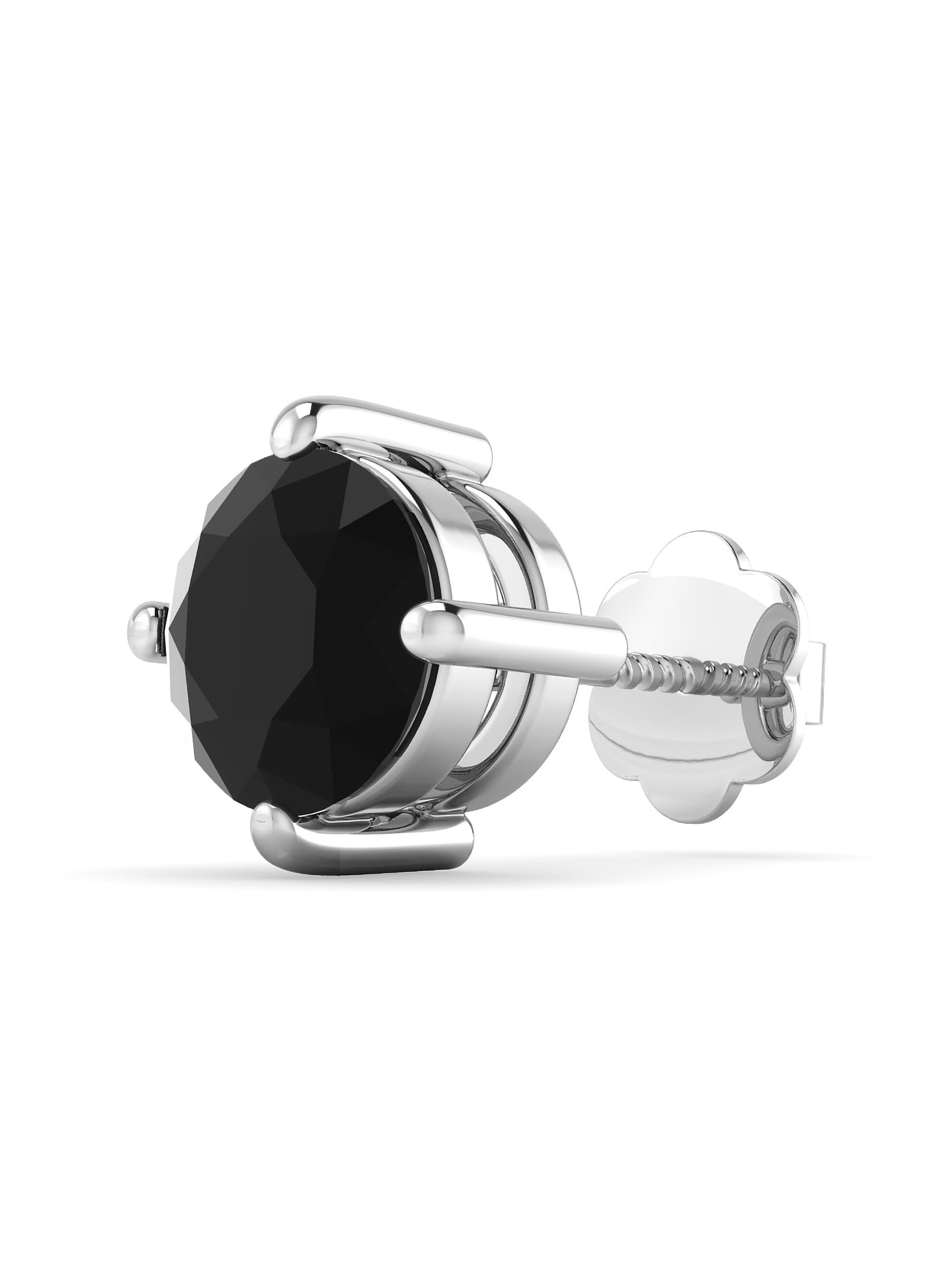 ORIONZ Stud Earrings for Men & Boys (1 Piece) - 925 Sterling Silver CZ Diamond Ear Studs - Black Round Solitaire - 18k Gold Plated Jewellery - Birthday Anniversary Gift - Men Fashion Accessories (B09MRVD29C) Amazon Price History, Amazon Price Tracker