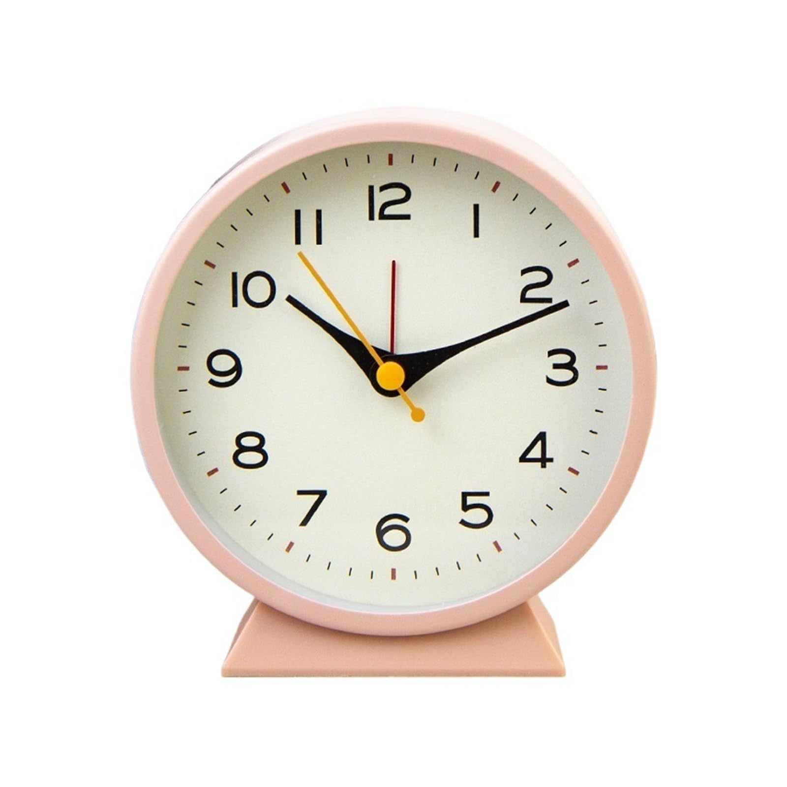 FDEFIRTFG Alarm clock, Minimalist Metal Small for Creative Bedside Luminous Desk Clock Desktop Silent Student Bedroom(Pink)