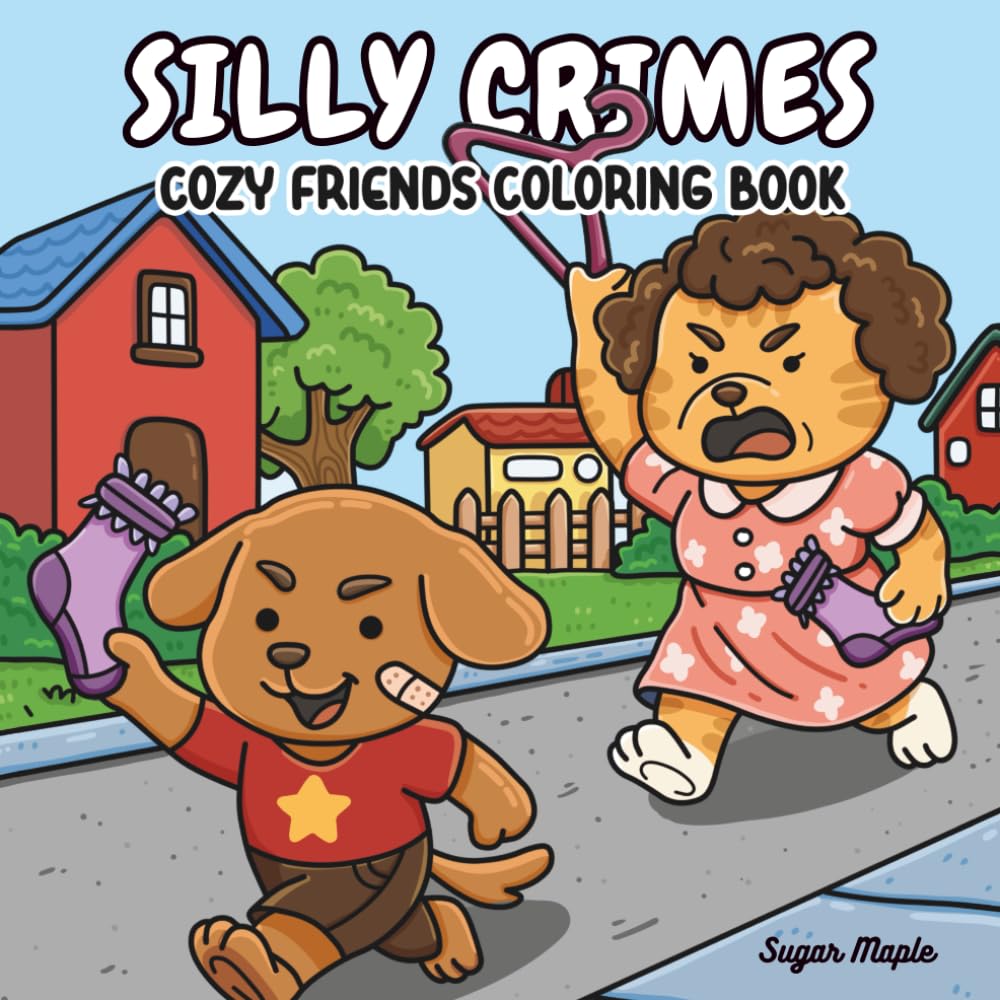 Silly Crimes: Bold and Easy Crime Coloring Book for Adults and Teens Presenting Mischievous Animal Characters for Enjoyment and Relaxation