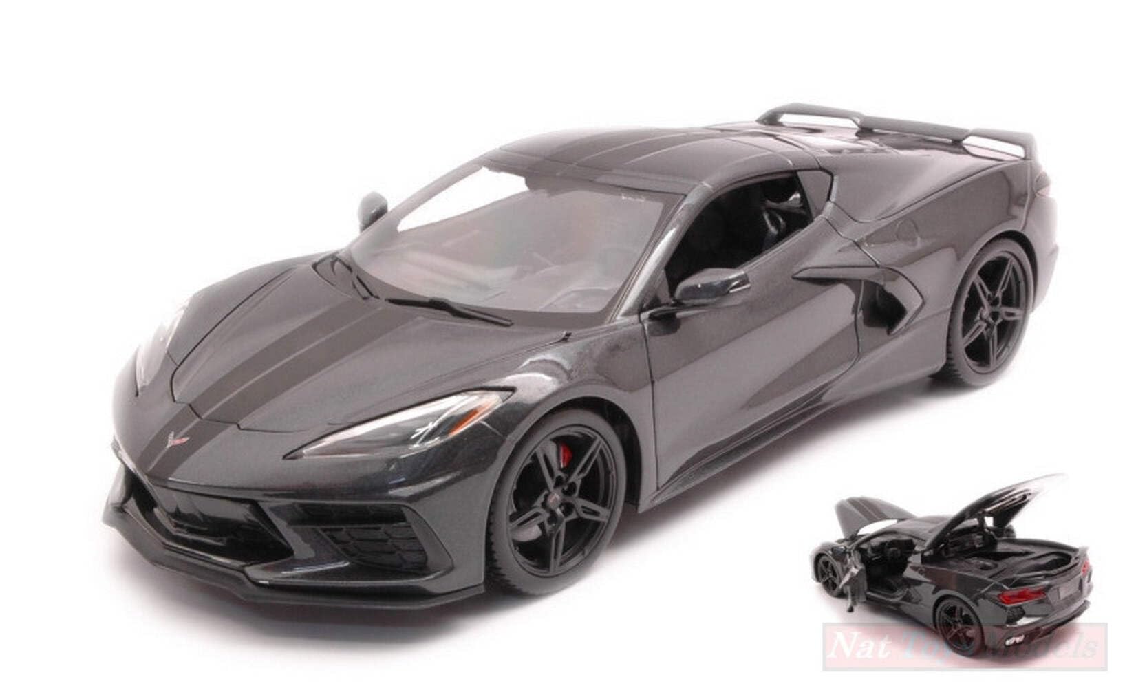 MODELLINO in Scala COMPATIBILE CON Chevrolet Corvette Stingray 2020 Grey 1:18 MAISTO MI31447G