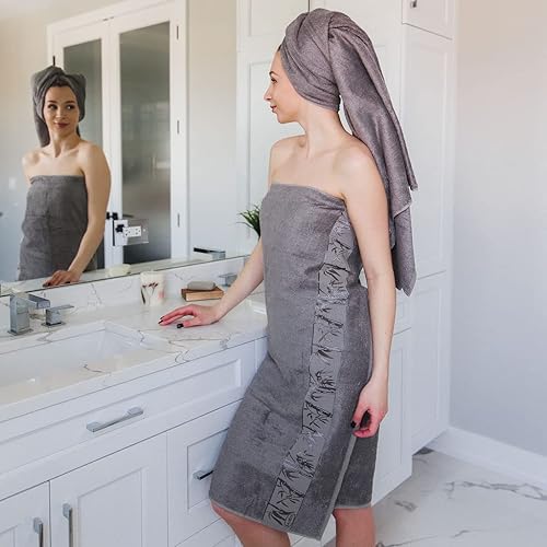 Miniatura 3 de Juego de 2 toallas de baño (carbón)