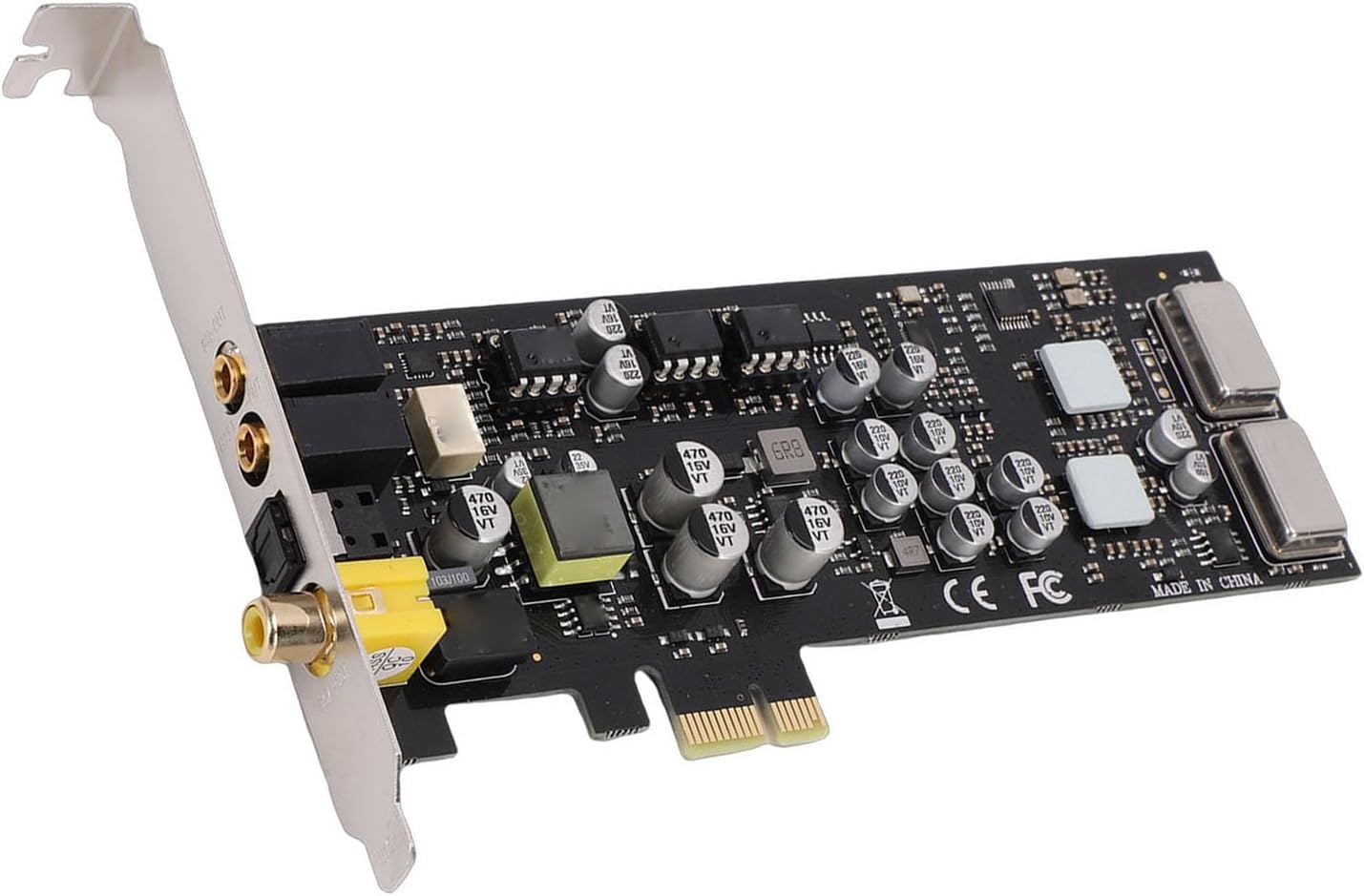 VBESTLIFE PCIE Sound Card, Support for CM6635, HiFi, 127dB & -120dB THD N, 16/24bit Sound Card PCI Express Adapter