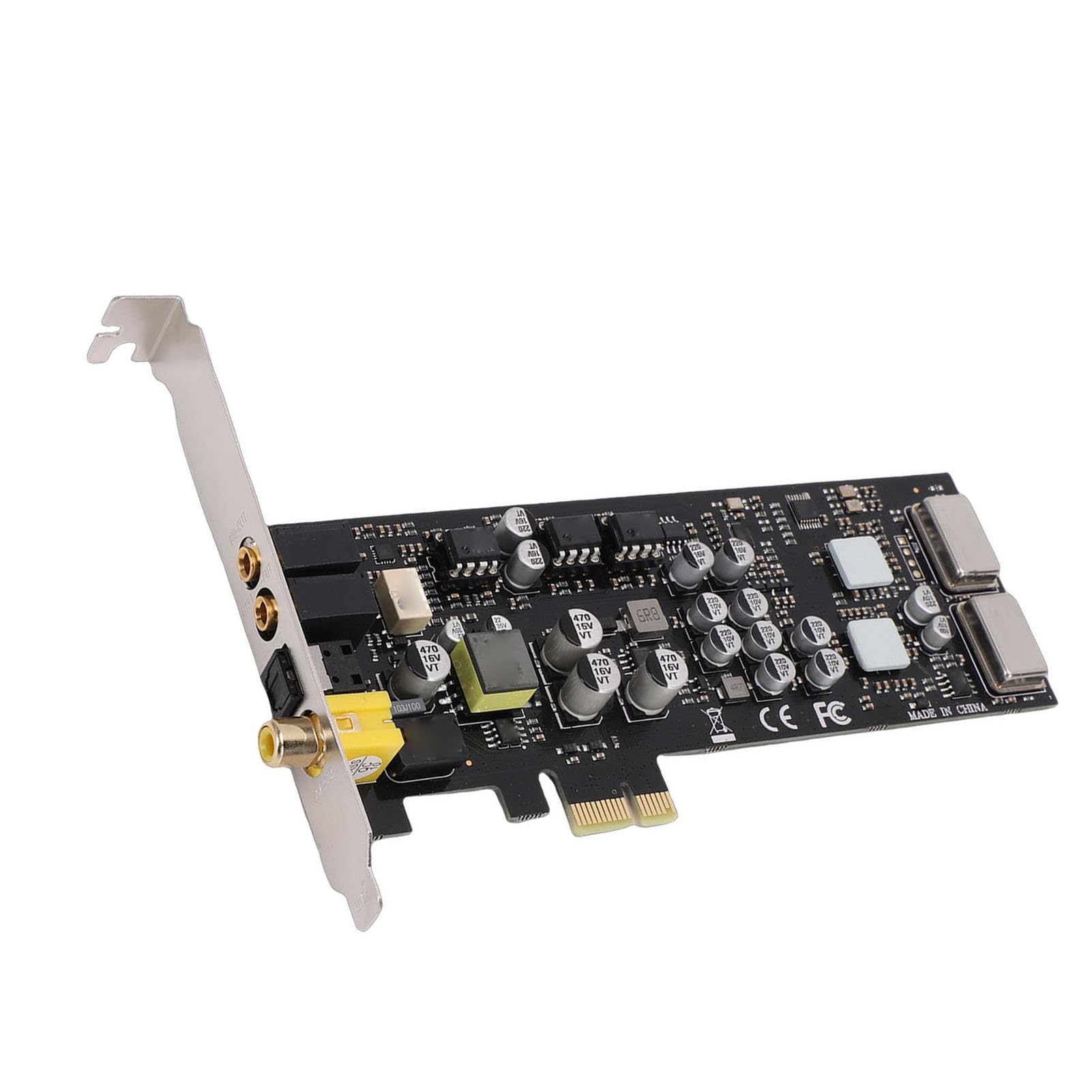 PCIE-Soundkarte, 100 DB SNR, Mehrere Schnittstellen, Hohe Abtastrate, HiFi-PCI-Express-Soundkartenunterstützung für CM6635 mit Low-Profile-Halterung