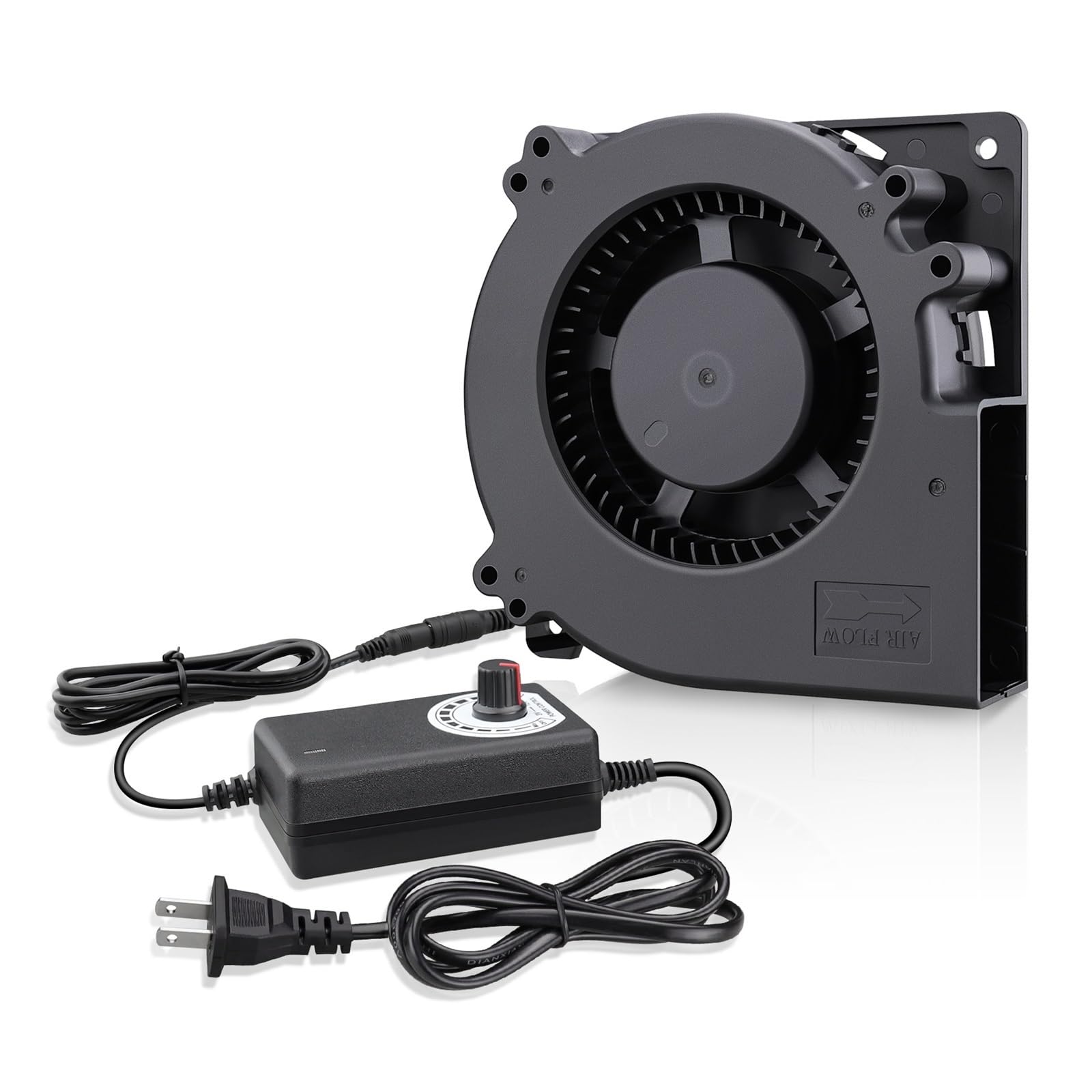 JJKKOZVQF 120MM 12cm 12032 Ball Bearing Brushless Turbo Centrifugal Fan AC 110V 120V 220V 240V(1P US Controller)