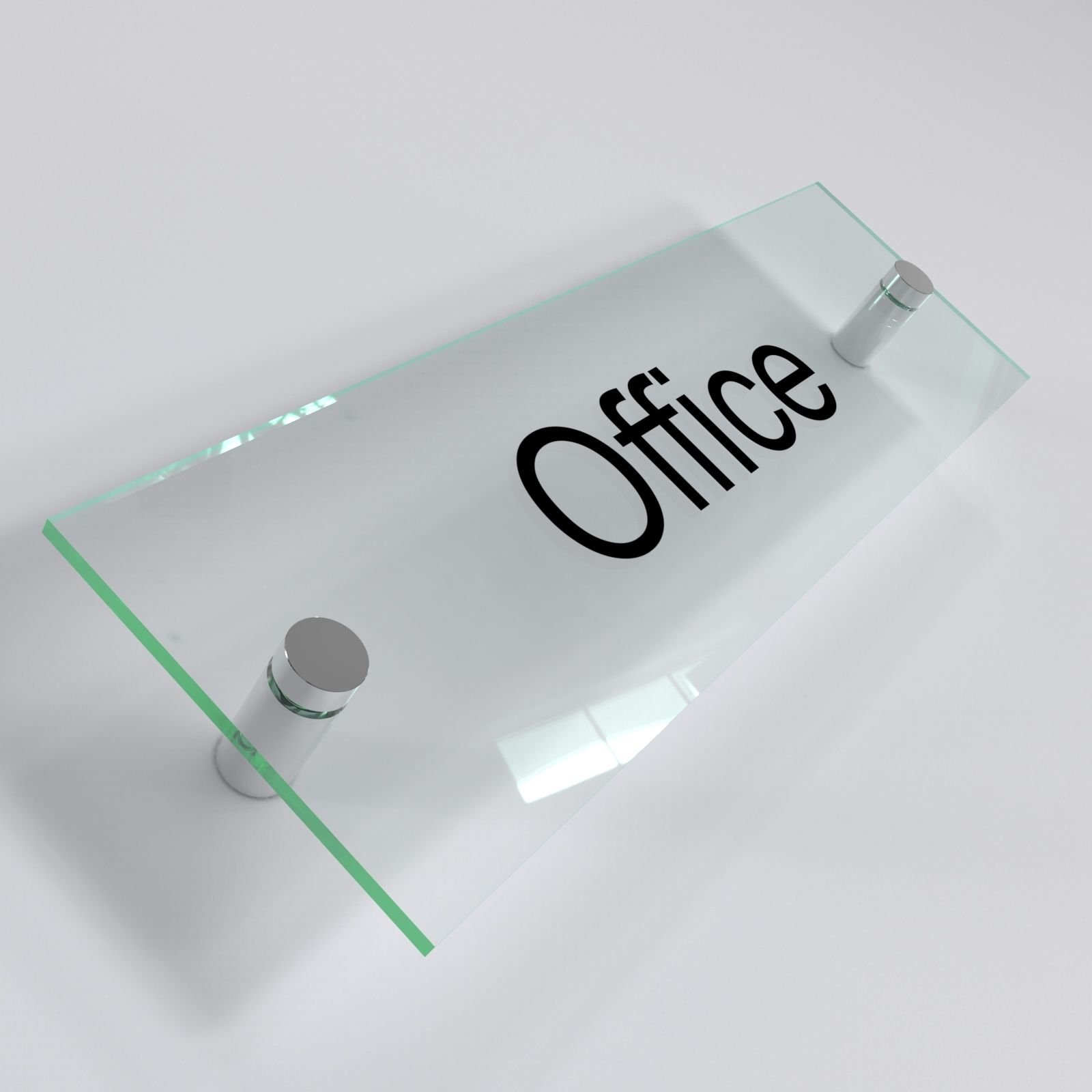 Office Door Wall House Number Sign Plaque- Quality Glass Effect Acrylic Perspex (Office) โ image 1