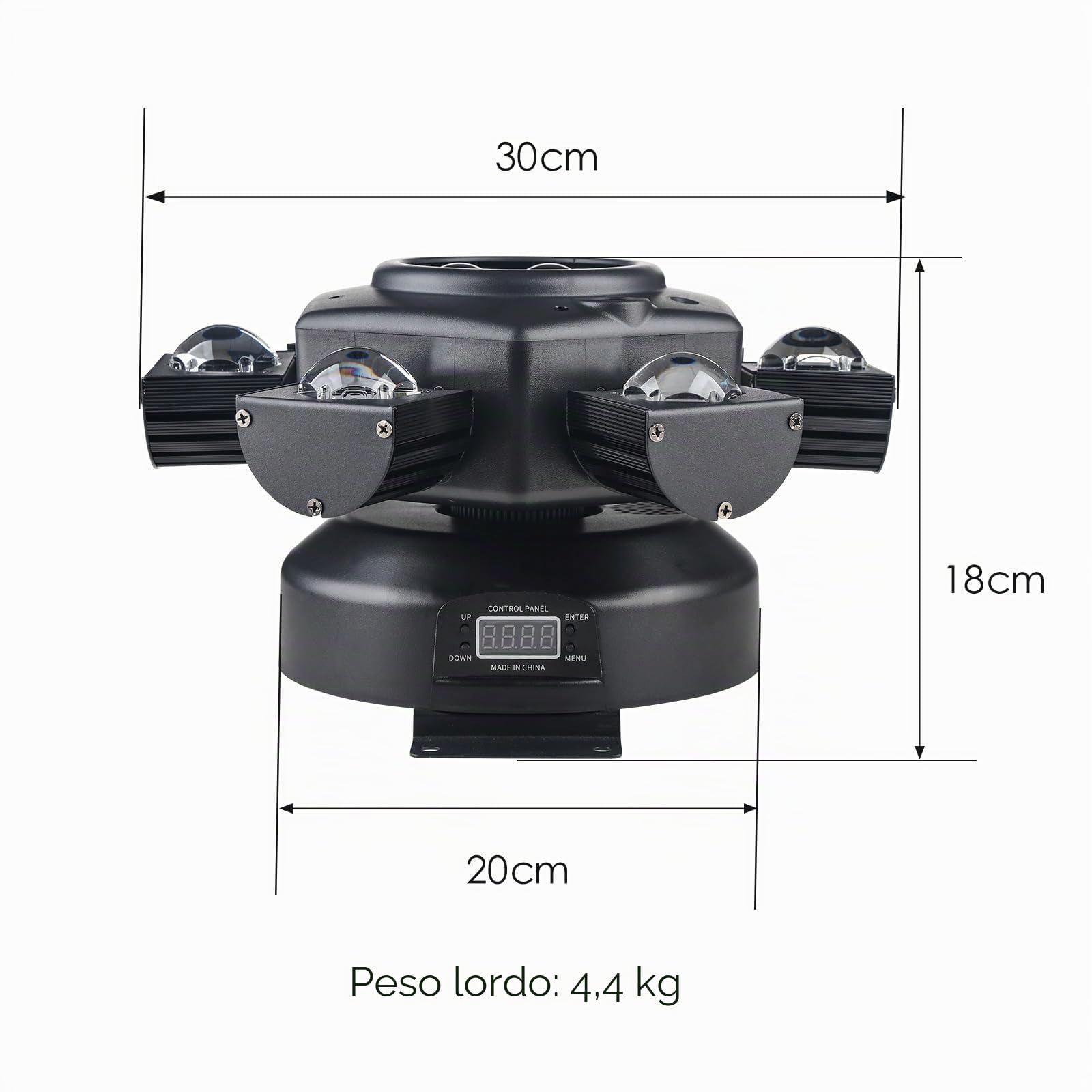 Luce per DJ Party, LED 4 in 1 RGBW da 150 W Luci da palco per DJ Dmx 512 Controllo Rotazione fluida Luci per DJ con suono attivato per matrimoni DJ Party e Live House