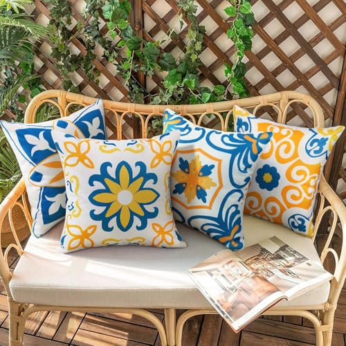 Housses de coussin imperméables pour canapé de jardin et décoration bohème de balcon