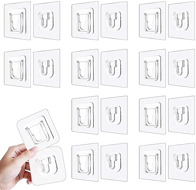 Double Sided Adhesive Wall Hooks HeavyDuty SelfAdhesive Hooks, Wall
