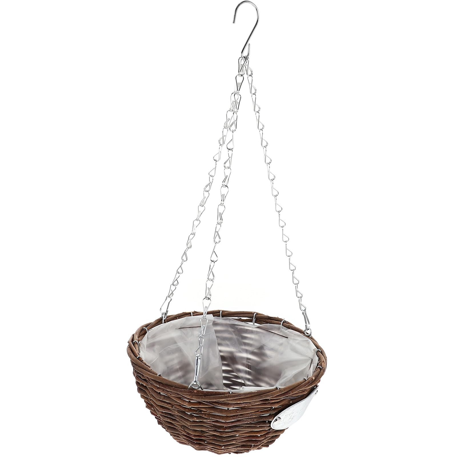 Anneome 2 Pezzi Vasi Sospesi per Piante da Interno in Rattan e Metallo Cesti Sospesi Medi da 25 CM per Balcone Giardino Casa e Ufficio
