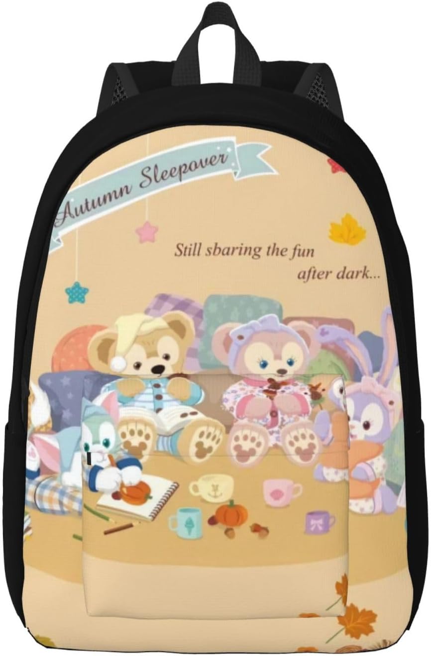 Duffy Friends Backpack Anime Backpack Lightweight School Bag Travel Multifunctional Unisex for Boys Girls Cute Gift