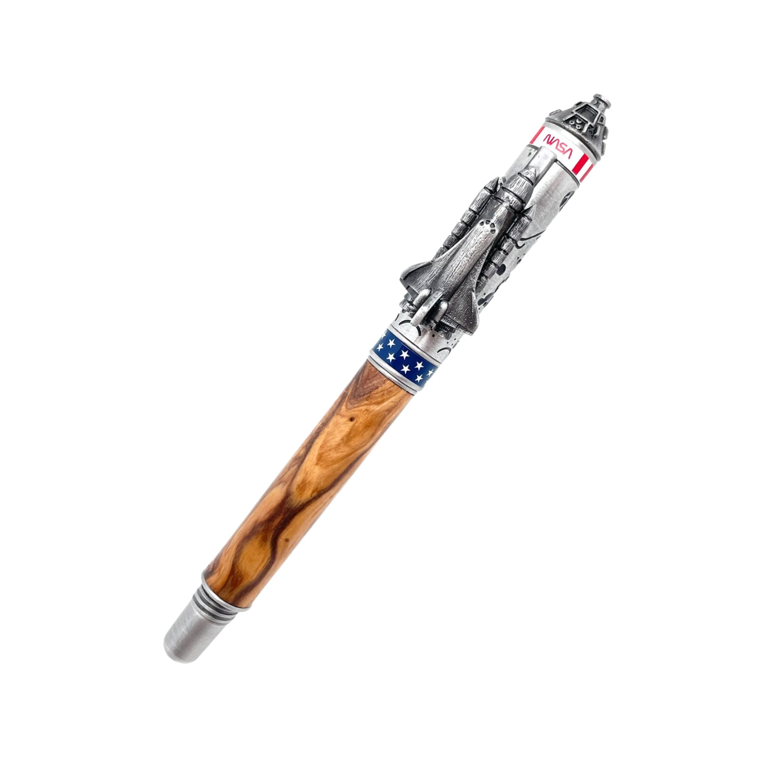 Bolígrafo personalizado | NASA | de madera con nombre, nombre, texto, personalizable grabado láser, idea original y única, hecha a mano, caja de regalo para hombre y mujer