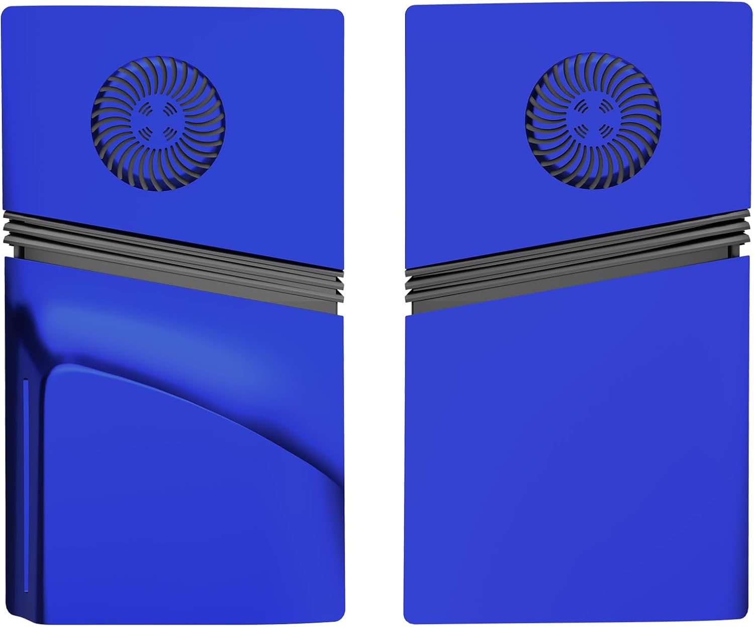 Pro Disc Edition Cover Plates with Cooling Vents for New PS5 Pro Console, Shell Panels Compatible with New Playstation 5 Pro Accessories Protective Replacement Faceplate (Blue)