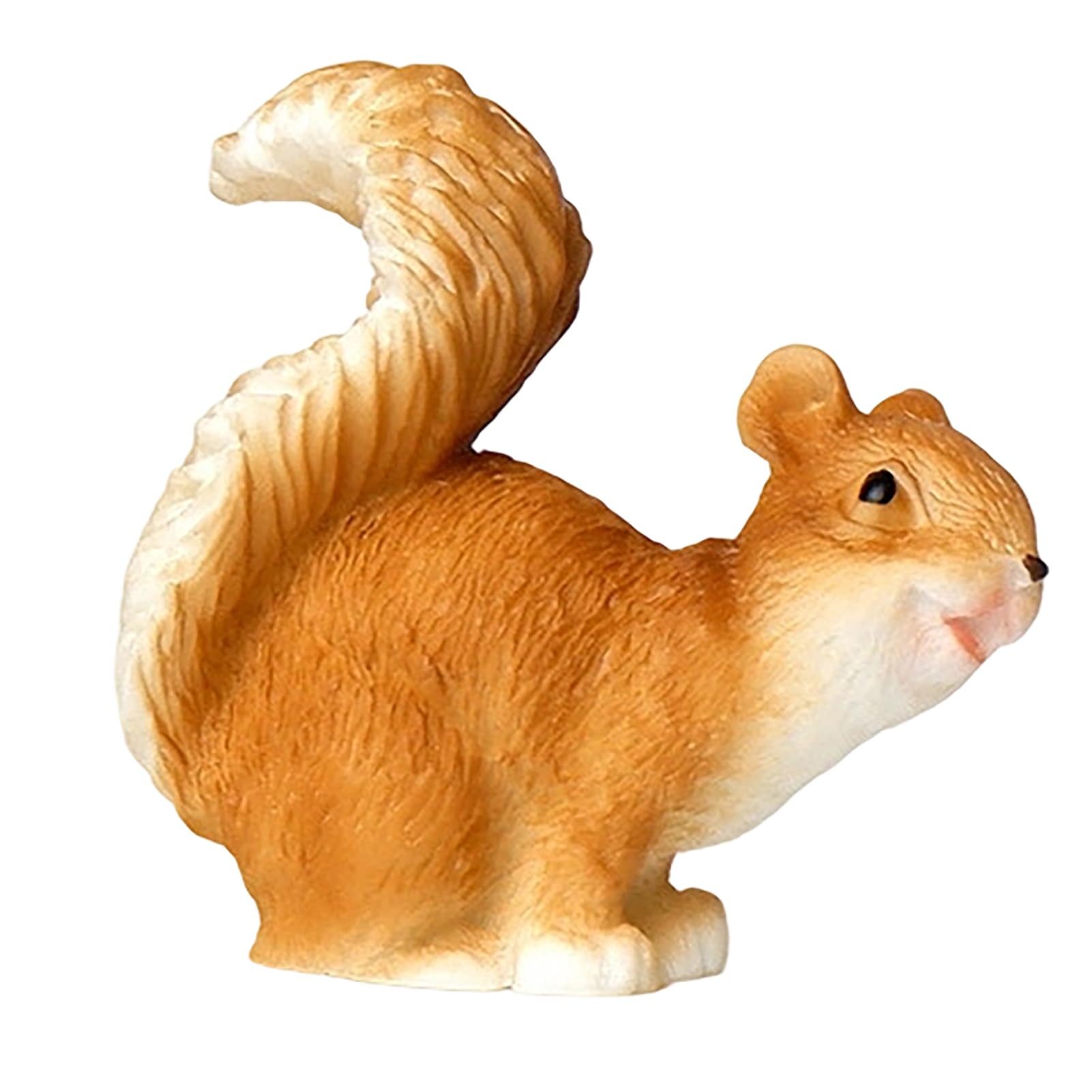 Virelynx Mini Squirrel Figurine – Tiny Resin Fairy Garden Accessory, Cute Animal Statue for Moss Landscape DIY Terrarium Decor