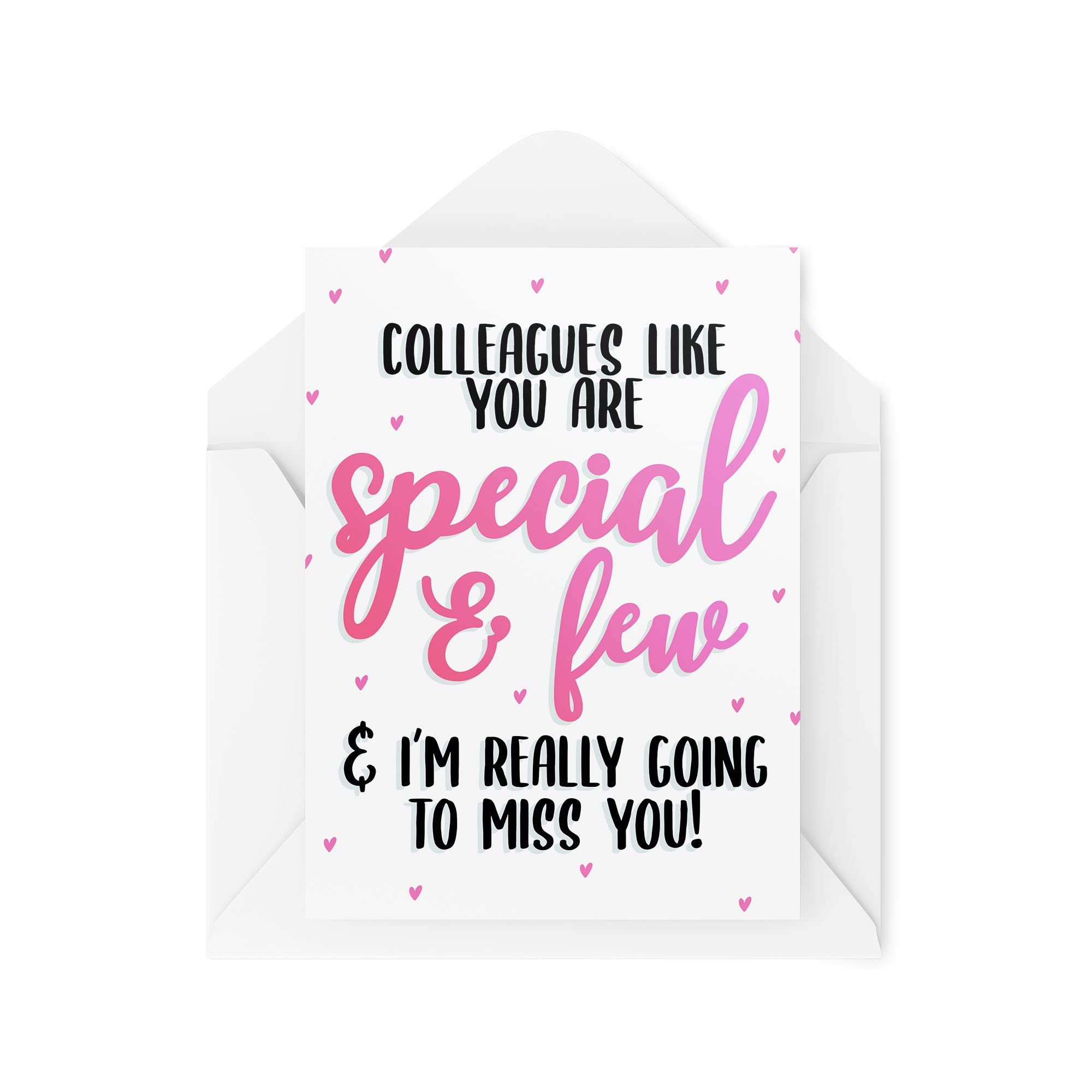 Funny Leaving Work Cards | For Her Office Bestie Colleague Coworker | Colleagues Like You Are Special & Few | New Job Miss You | CBH901