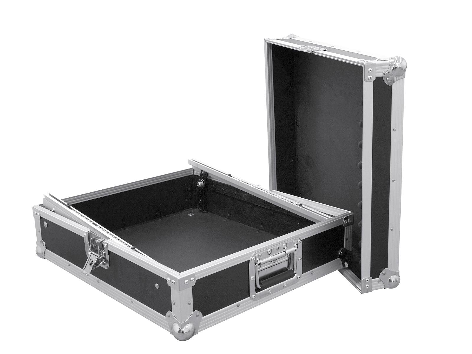 ROADINGER Mixer-Case Profi MCV-19 variabel sw 12HE | Flightcase für 483-mm-Geräte (19")