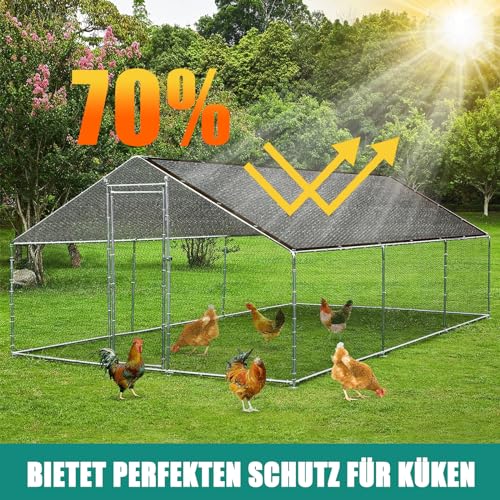 HESIOL Sonnensegel 2x3m mit Ösen – Rechteckiges Sonnen- & Sichtschutznetz, Atmungsaktiv & Wasserdurchlässig mit 70% UV-Schutz – Winddichtes Schattierungsnetz für Balkon, Gewächshaus, Hühnerstall 6