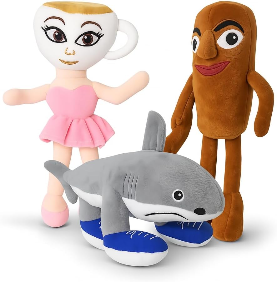 Italian Brainrot Funny Meme Plush Toys - 3-Pack Stuffed Animal Figures for Room, Gaming Desk, Car, Office - Soft Aesthetic Weirdcore Décor Gift Set for Birthday, Party or Creative Interior Styling